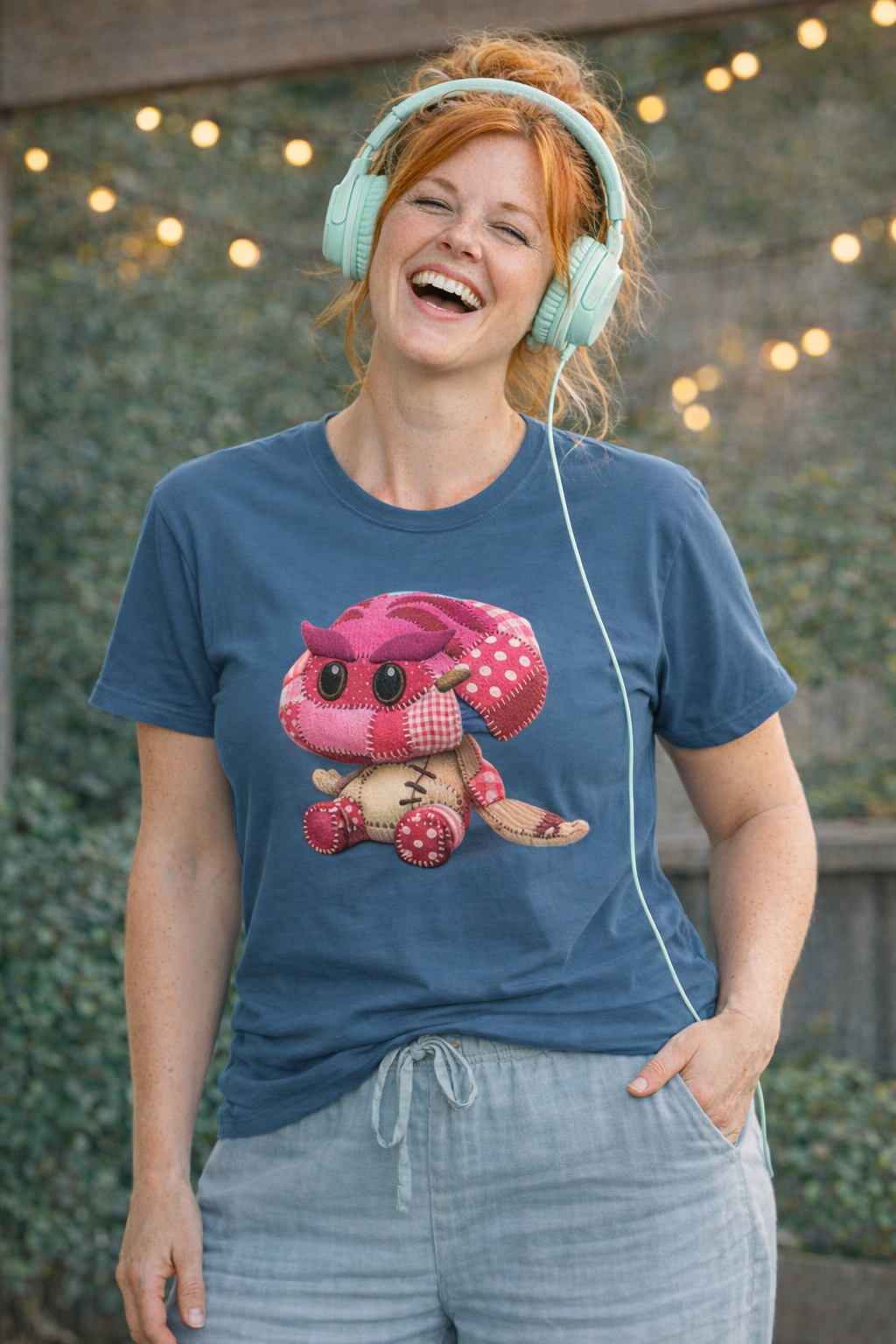 Palia Inspired Shmole Plush Patchwork Graphic DTG T-Shirt