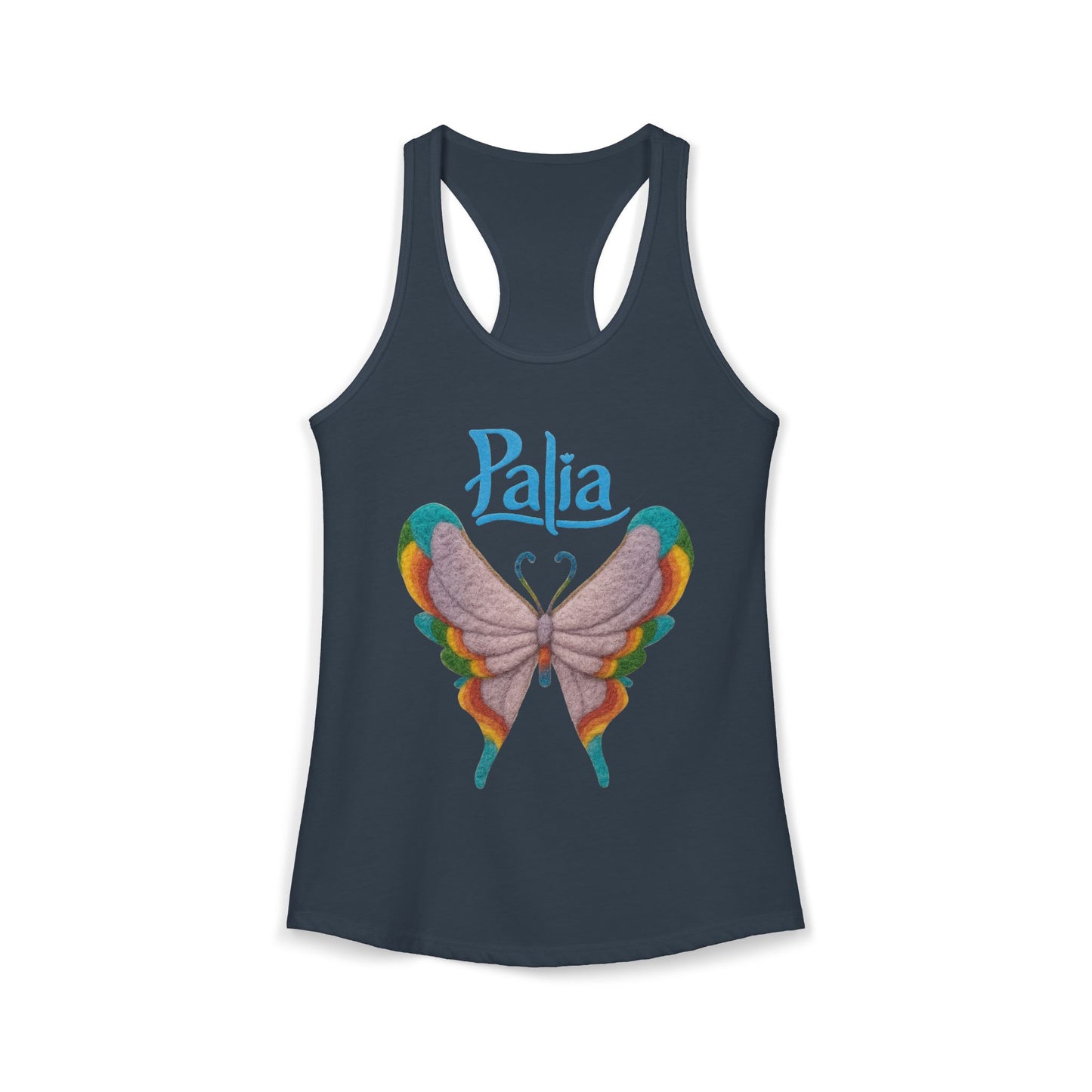 Palia Inspired Rainbow Tipped Butterfly Felt-like Graphics Tank Top