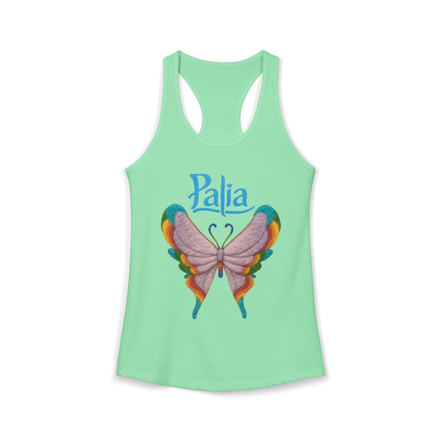 Palia Inspired Rainbow Tipped Butterfly Felt-like Graphics Tank Top