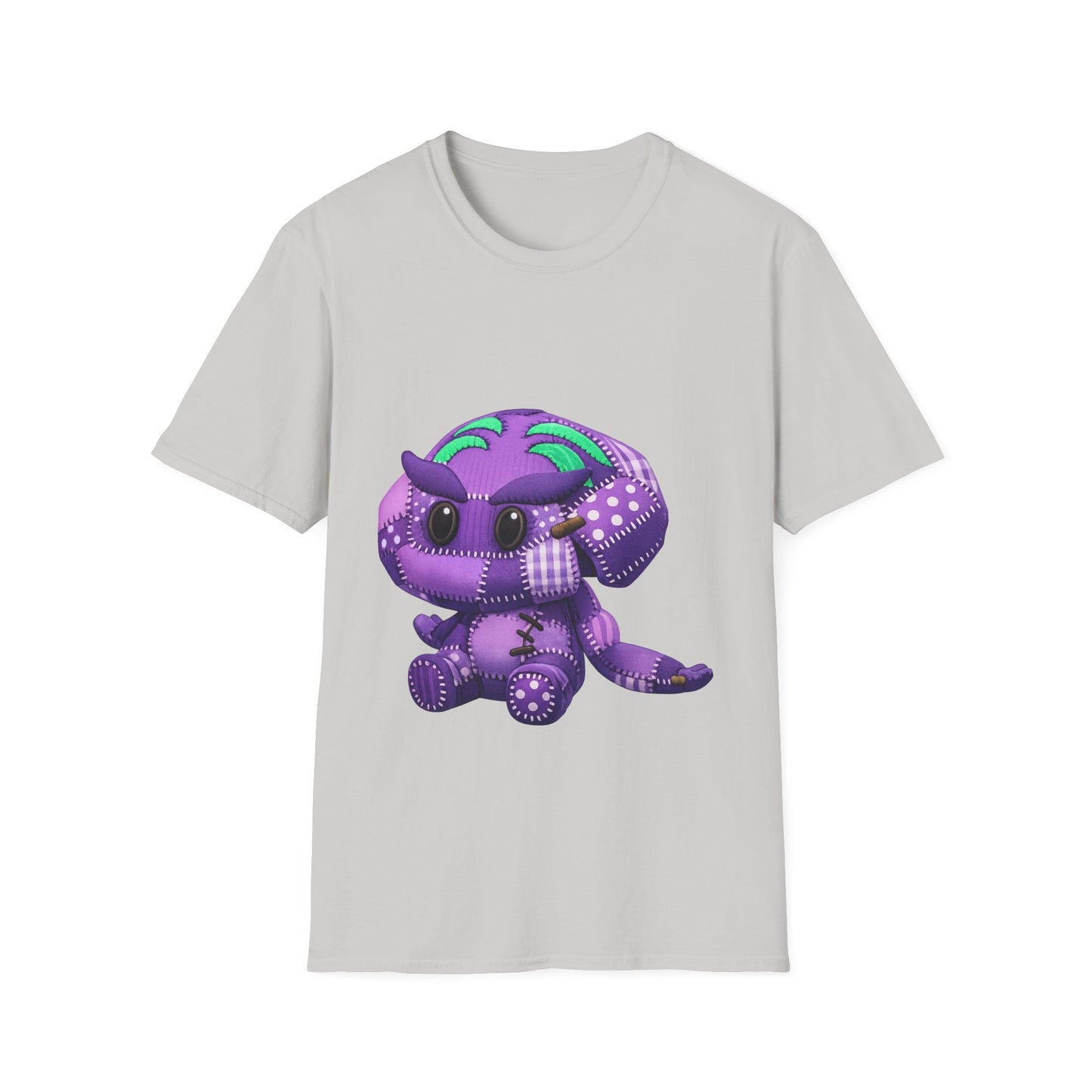 Palia Inspired Elder Shmole Plush Patchwork Style Graphic T Shirt