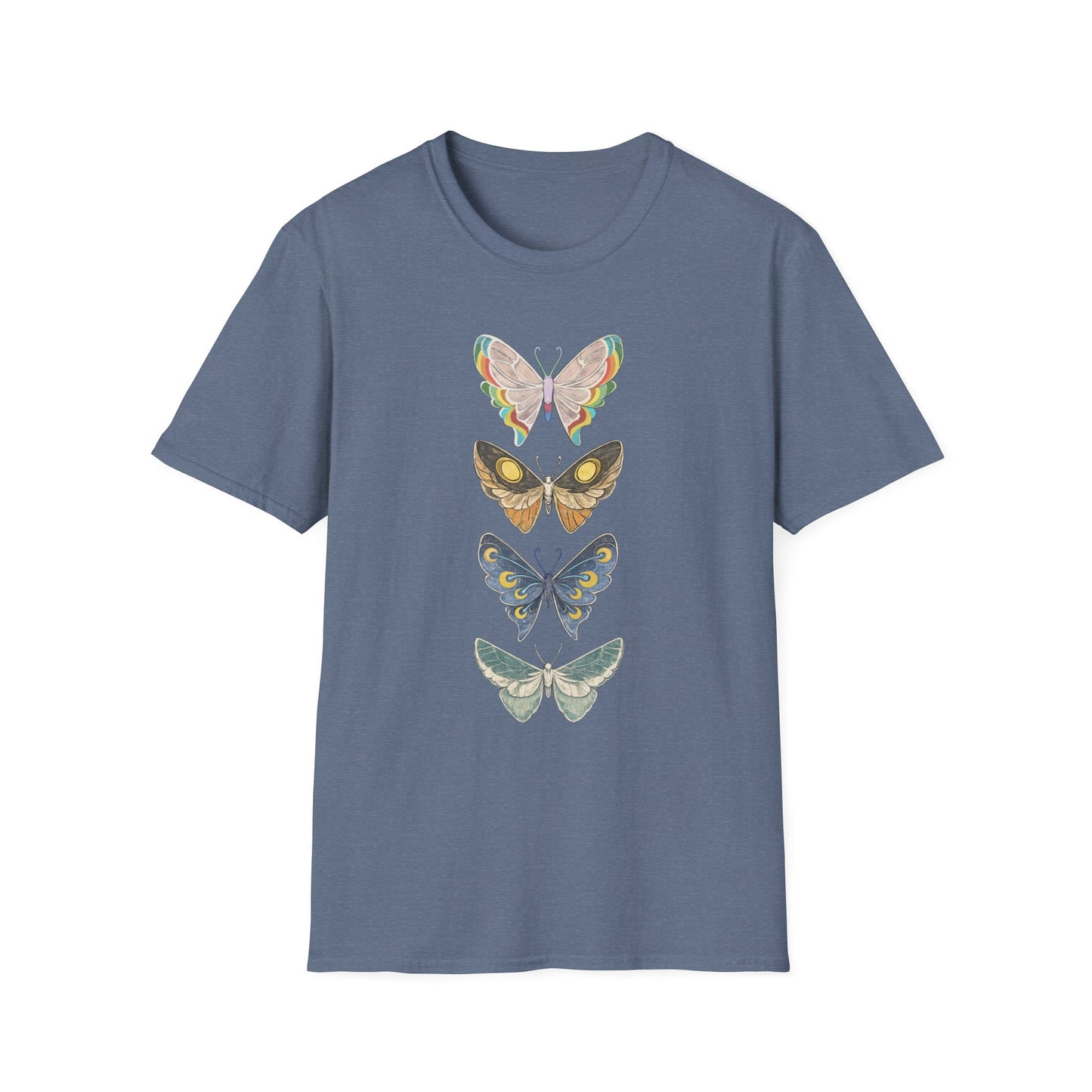 Palia Inspired Bahari & Kilima Butterfly Stack T-Shirt — Vintage Botanical Insect Graphic Tee