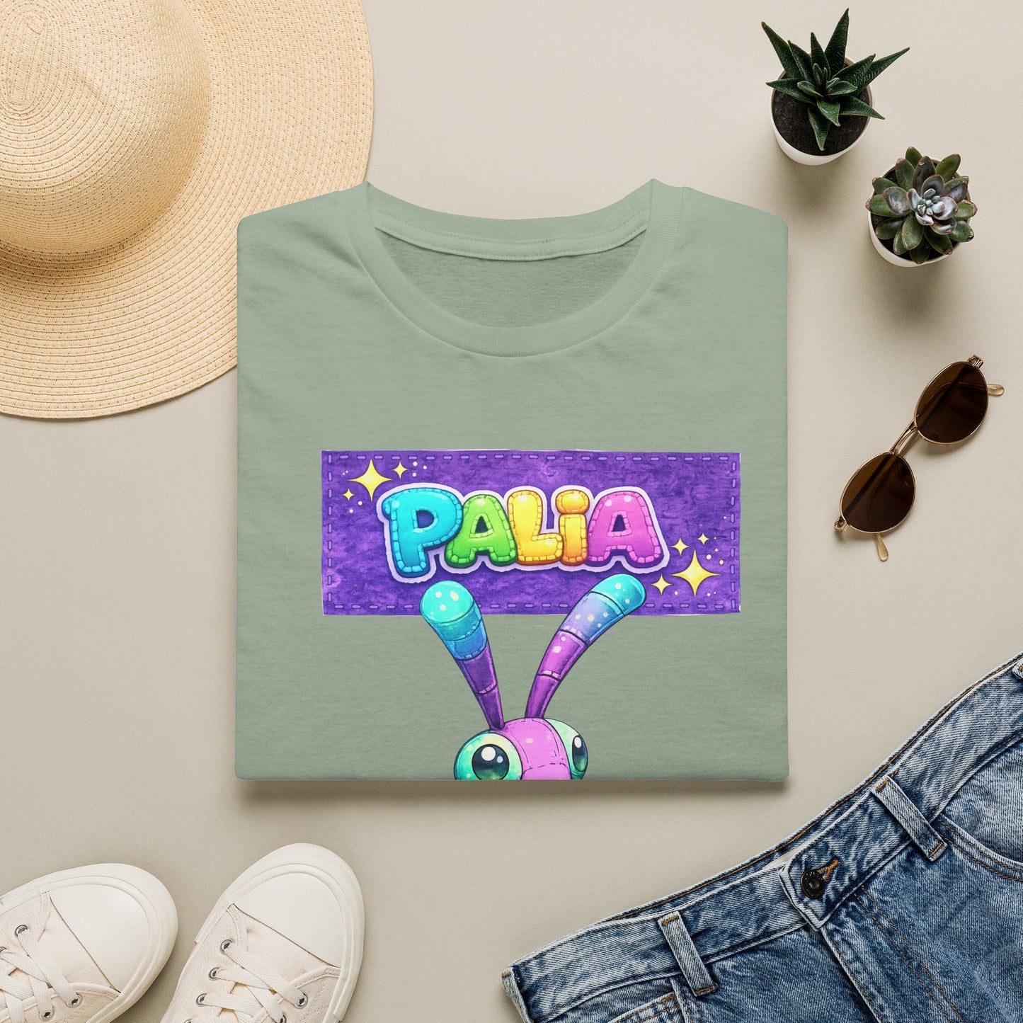 Palia Inspired Fairy Mantis Plush Graphic T-Shirt