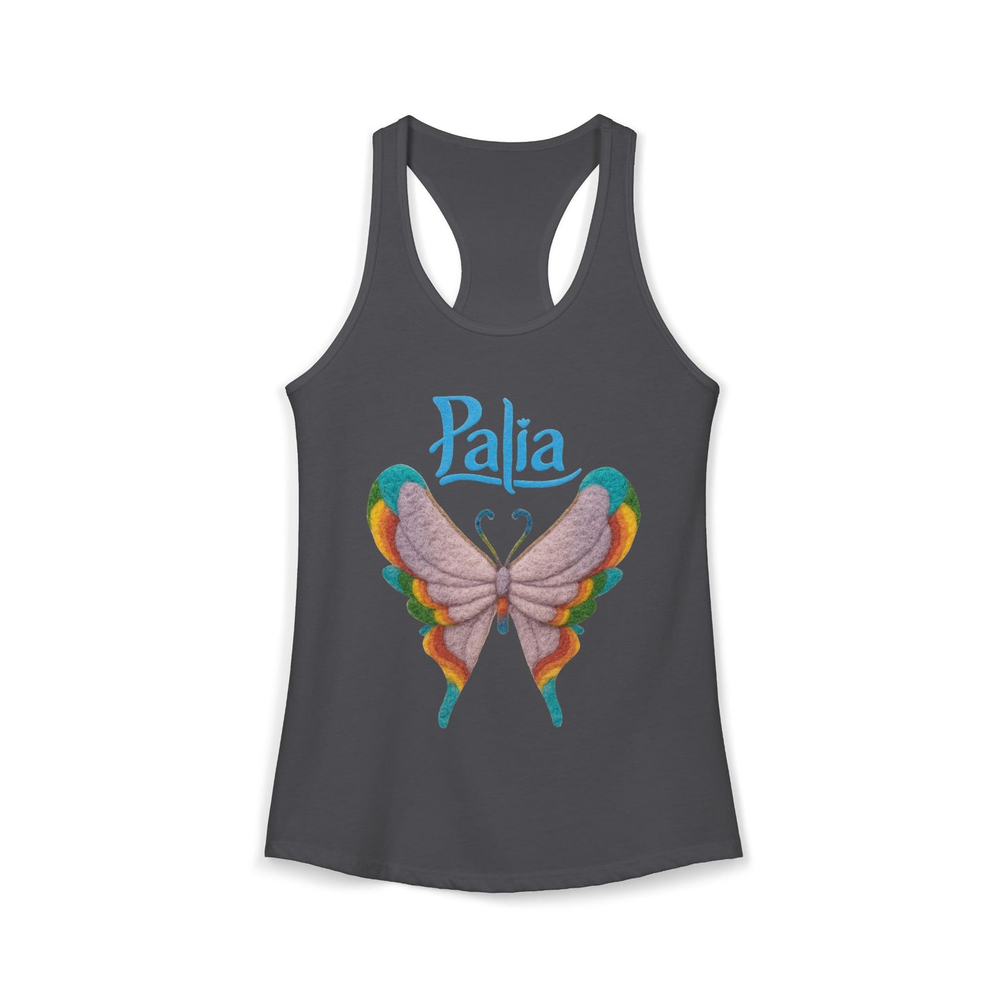Palia Inspired Rainbow Tipped Butterfly Felt-like Graphics Tank Top