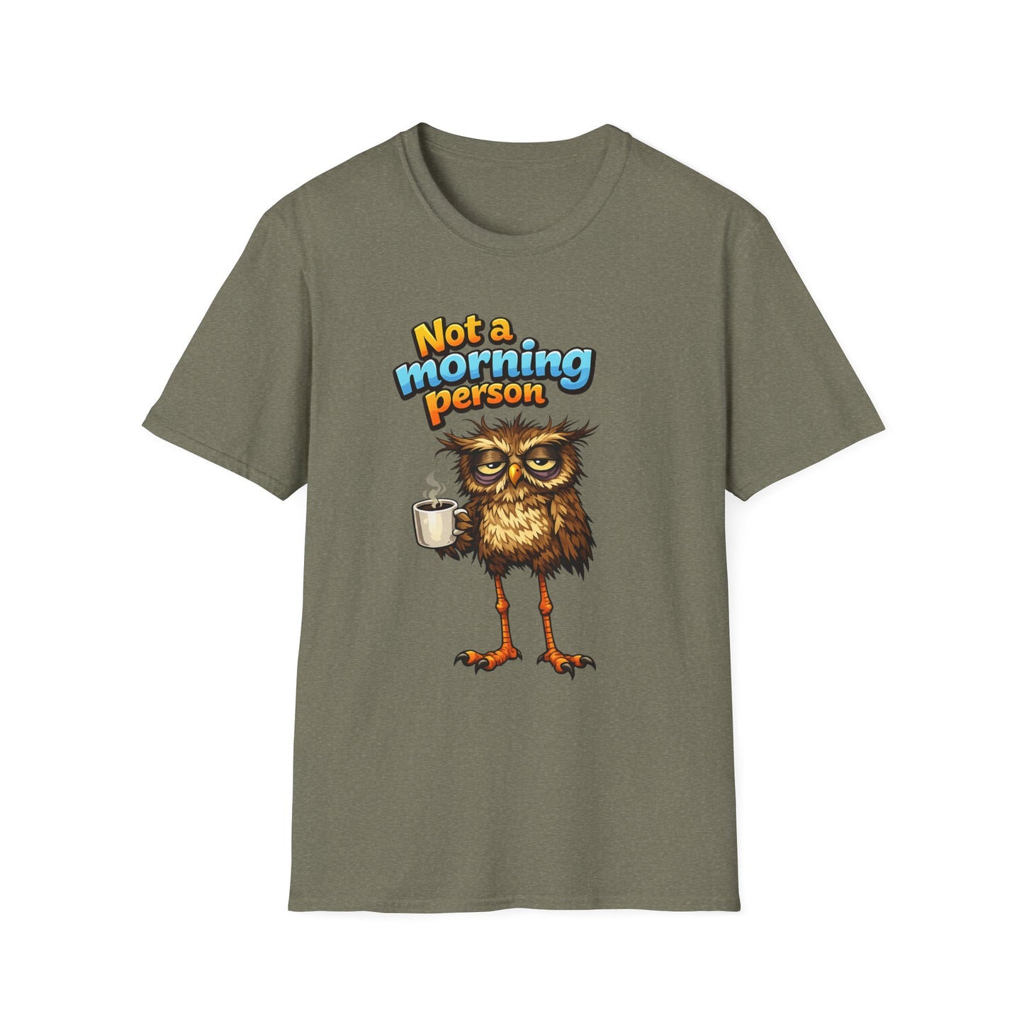 Not a Morning Person Owl WitchSoul Original T-Shirt — Funny Coffee Lover Graphic Tee