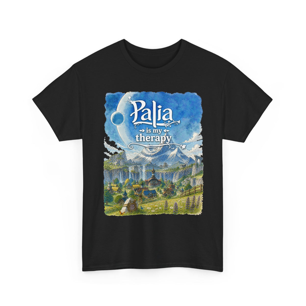 T-Shirt — "Palia Is My Therapy" Palia Inspired Landscape Graphic Tee