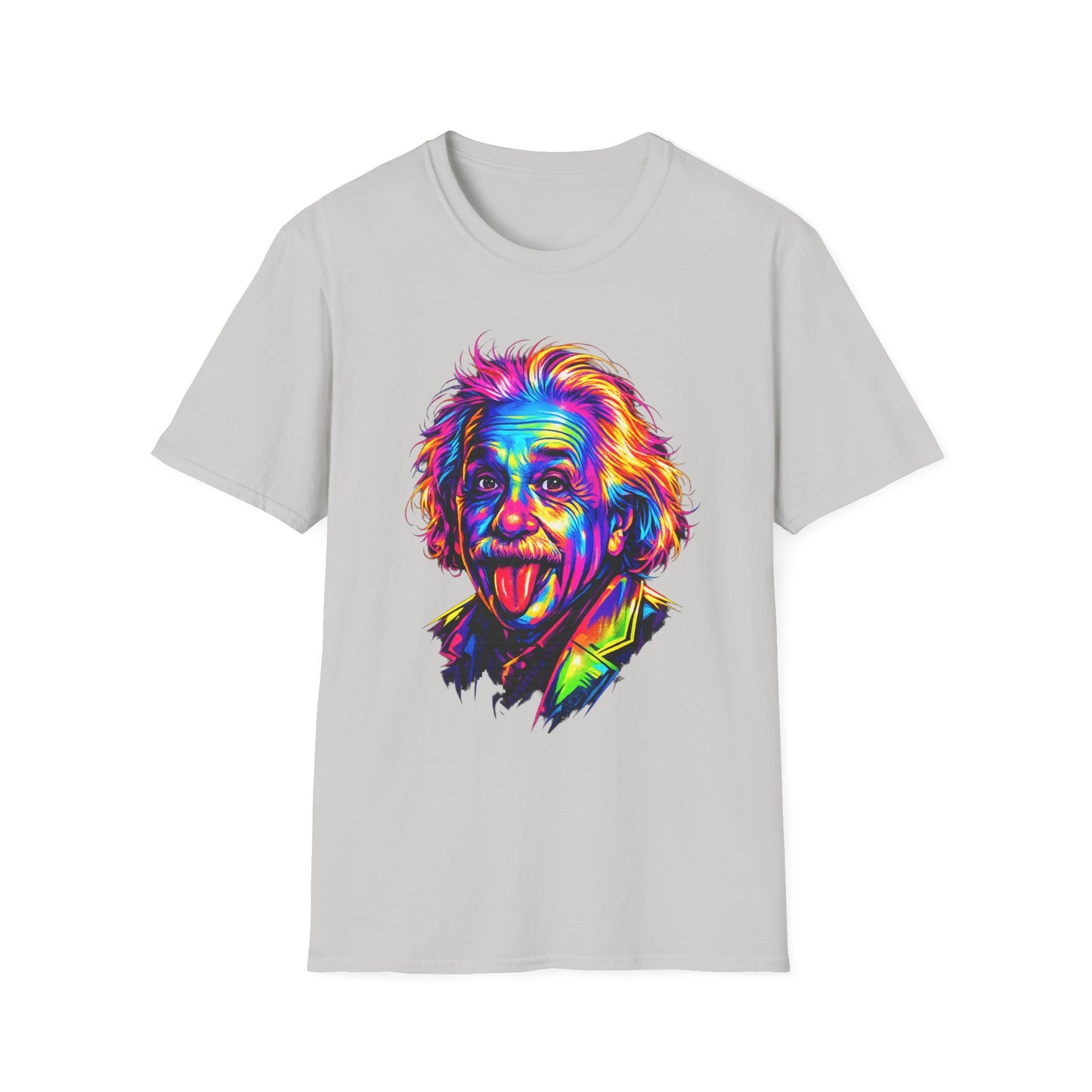 Einstein Neon Pop Portrait T-Shirt Witchsoul Original