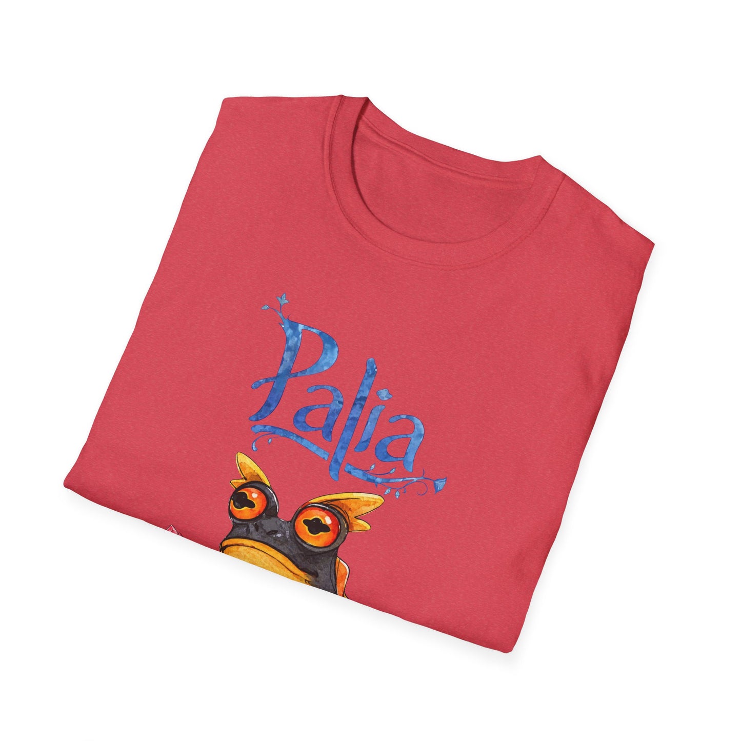 Palia Inspired Flame horned Rockhopper Art Shirt with Lotus Flowers, Cute Graphic Tee