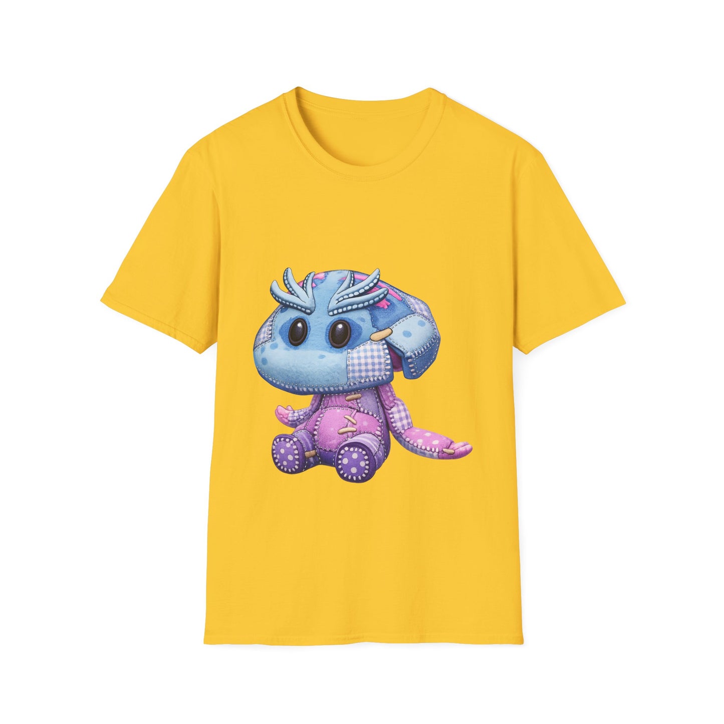 Palia Inspired Shmole Piskii Plush Patchwork Style Graphic Tshirt