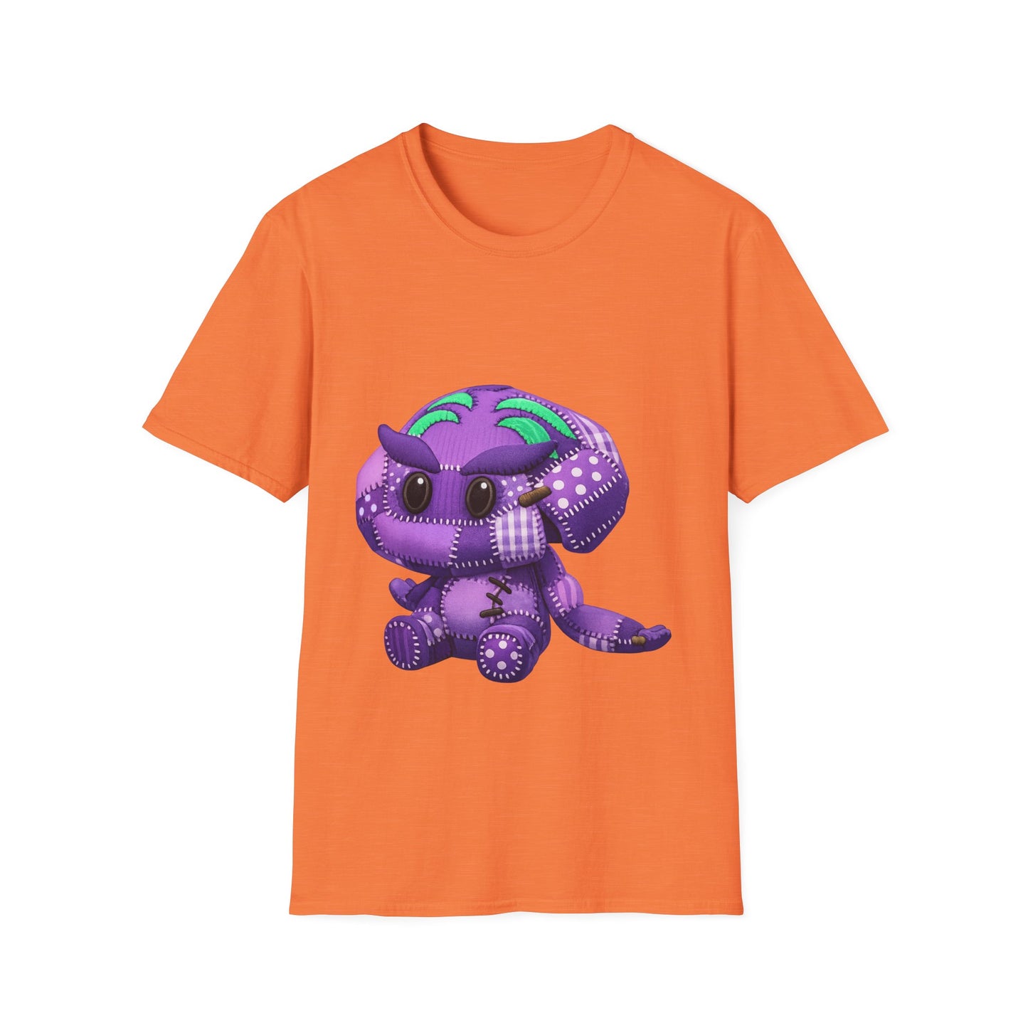 Palia Inspired Elder Shmole Plush Patchwork Style Graphic T Shirt