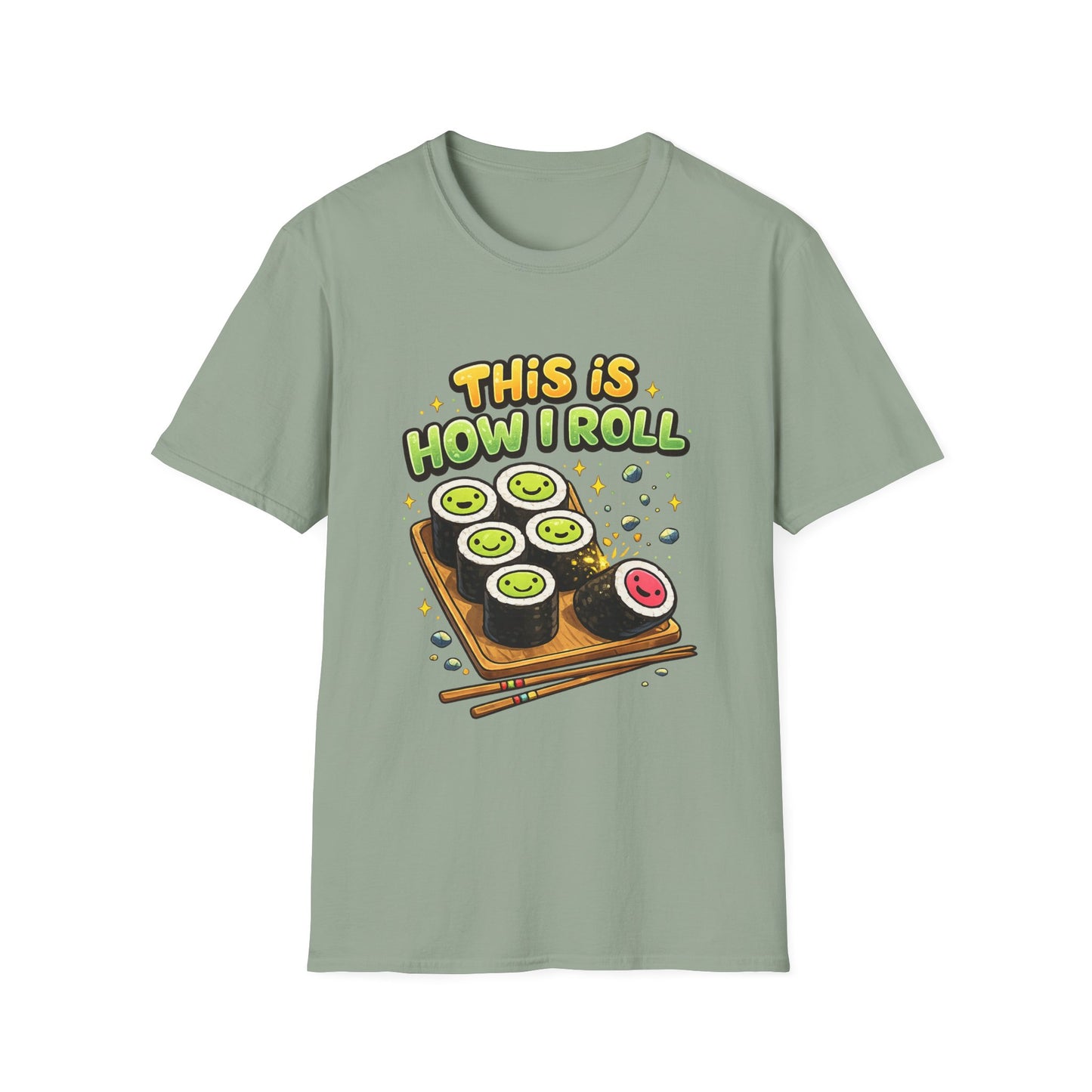 Sushi Lovers Witchsoul Original T-Shirt — "This Is How I Roll" Cute Sushi Graphic Tee