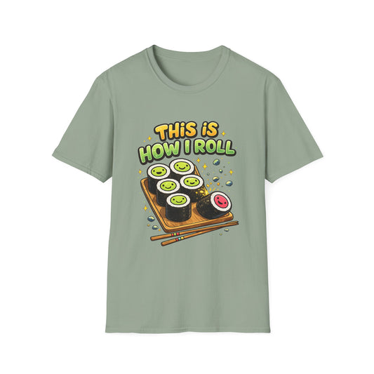 Sushi Lovers Witchsoul Original T-Shirt — "This Is How I Roll" Cute Sushi Graphic Tee