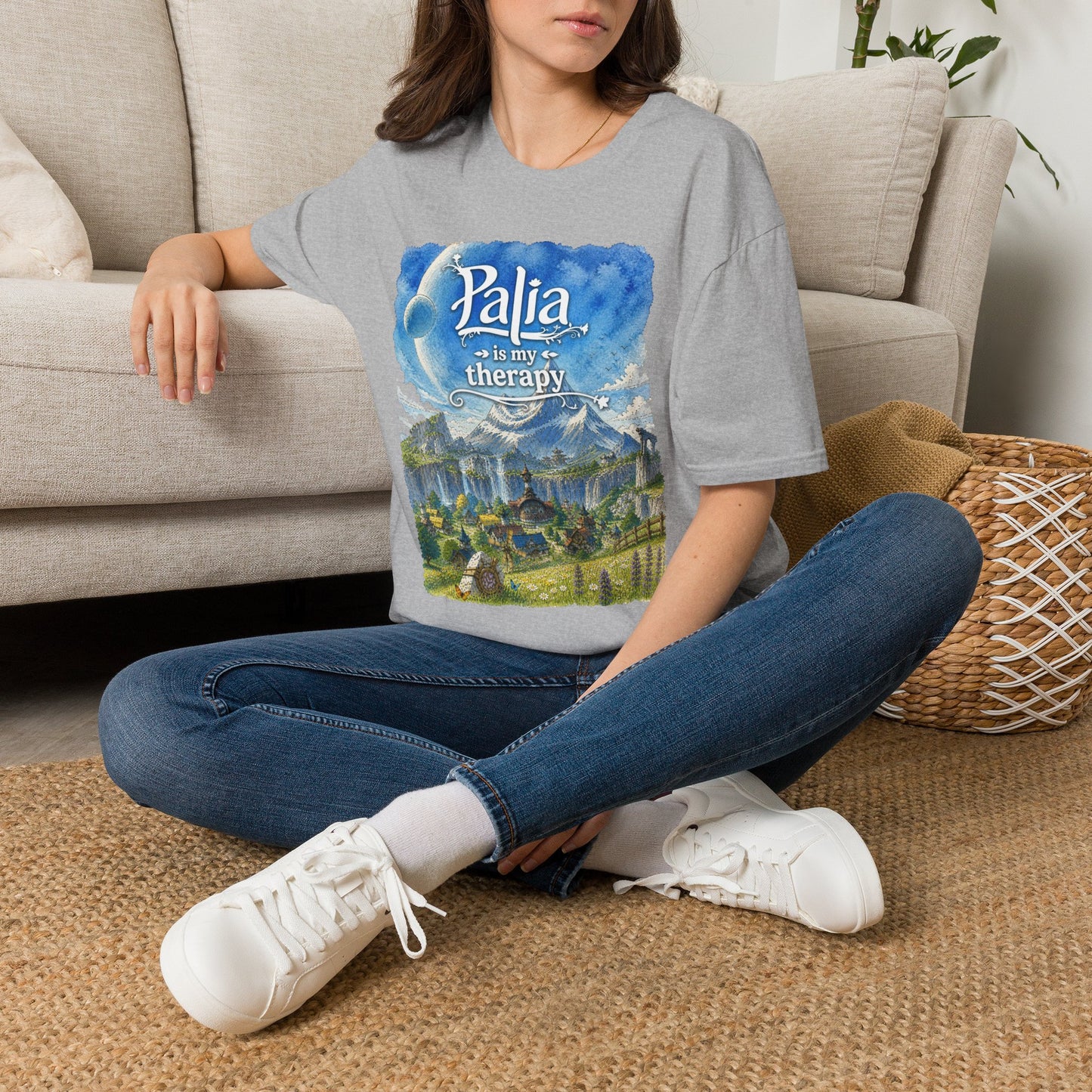 T-Shirt — "Palia Is My Therapy" Palia Inspired Landscape Graphic Tee