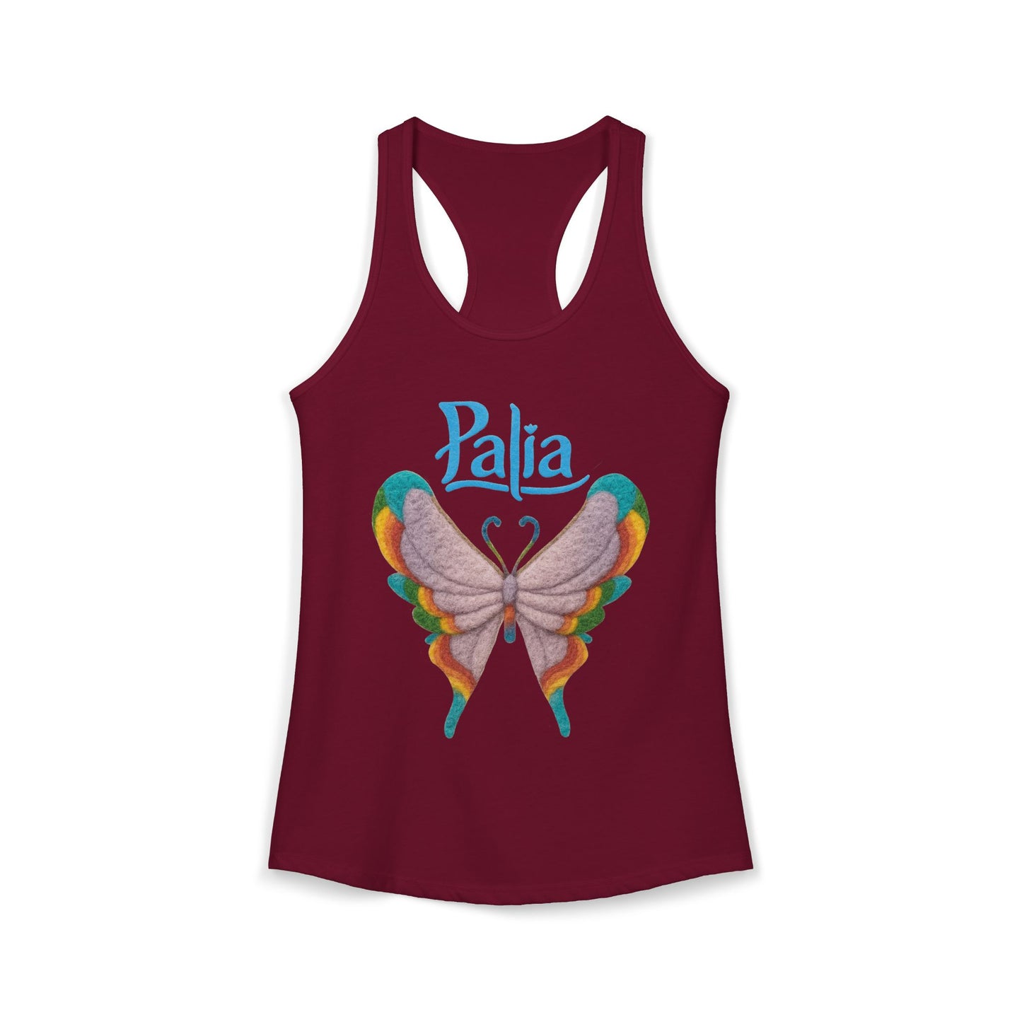 Palia Inspired Rainbow Tipped Butterfly Felt-like Graphics Tank Top