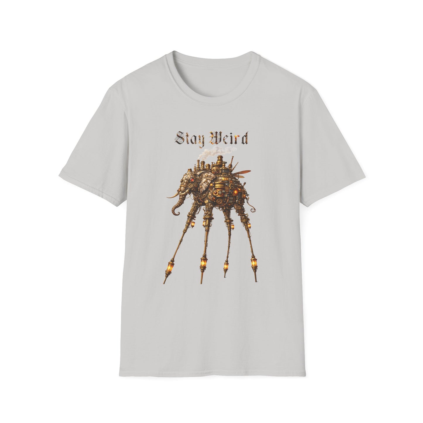 Stay Weird Mechanical Elephant WitchSoul Original T-Shirt — Steampunk Art Tee