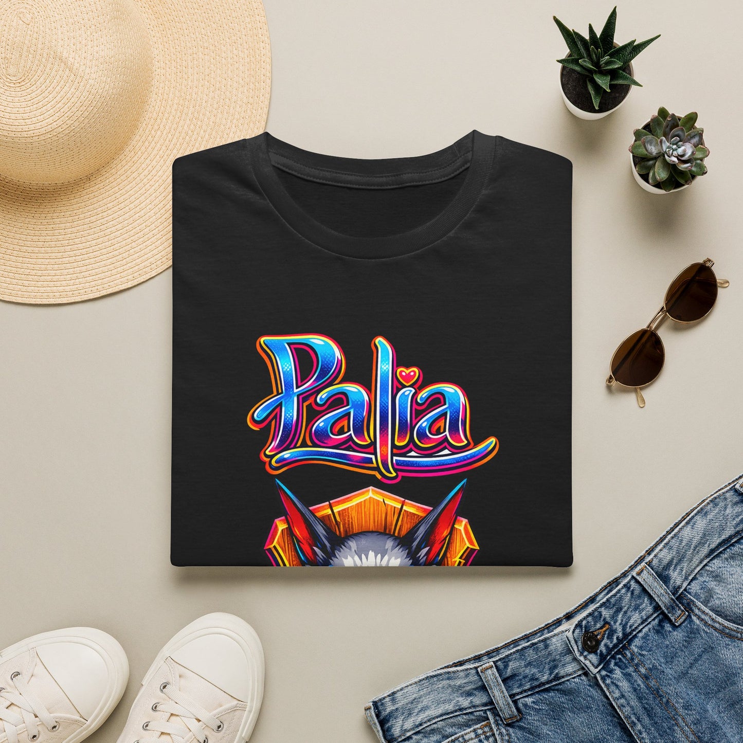 Palia Inspired Azure Chapaa Trophy PopColor Style Graphic Shirt