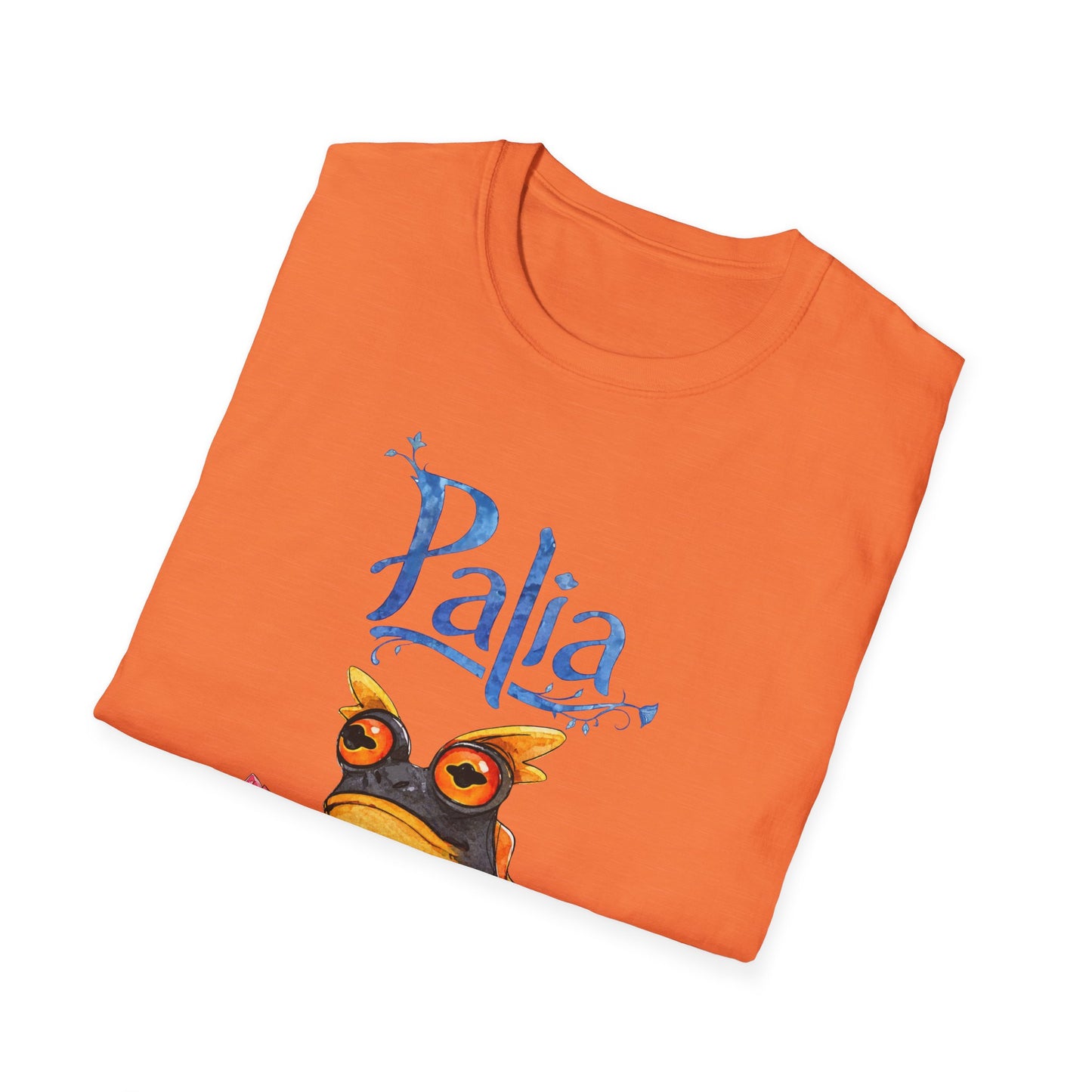 Palia Inspired Flame horned Rockhopper Art Shirt with Lotus Flowers, Cute Graphic Tee
