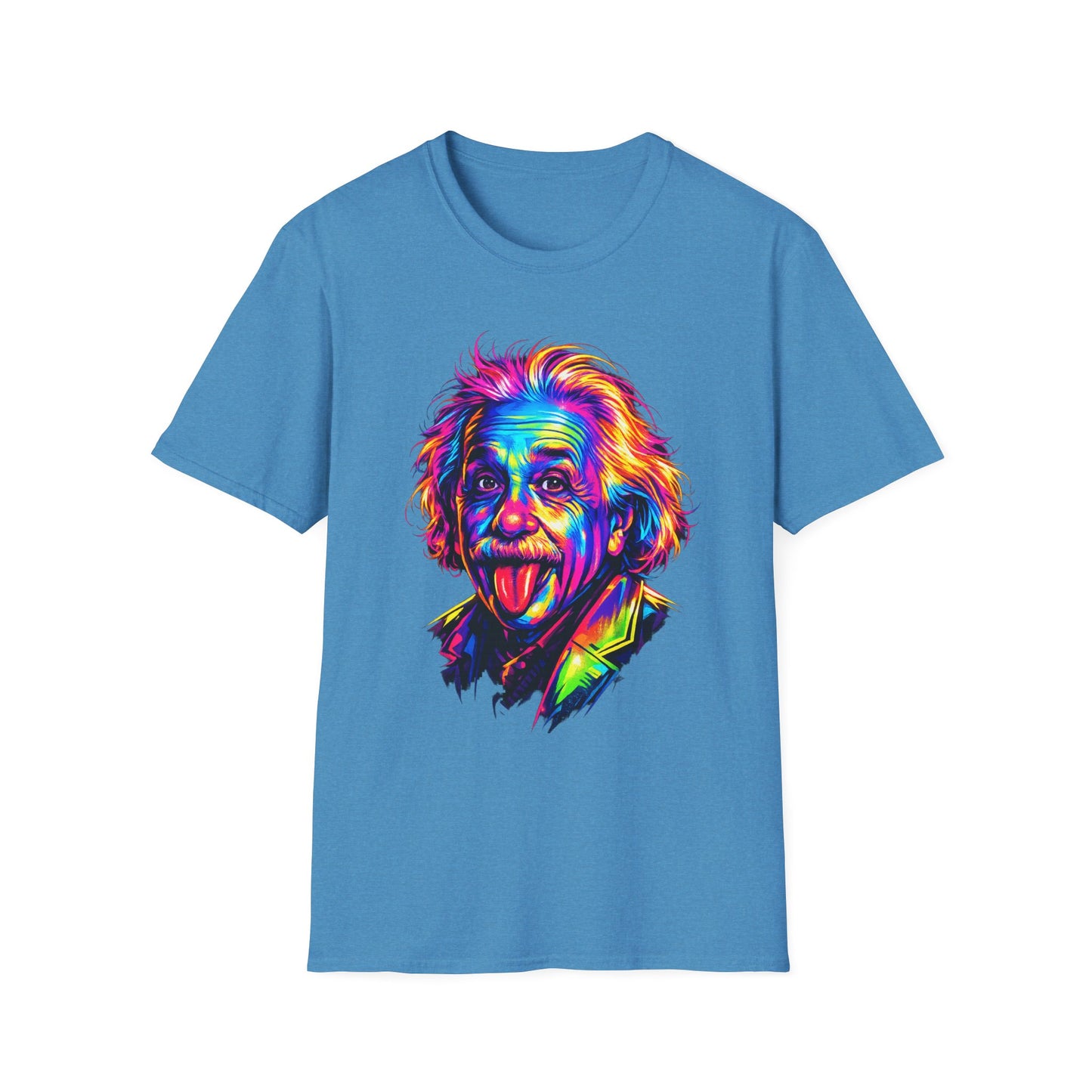 Einstein Neon Pop Portrait T-Shirt Witchsoul Original