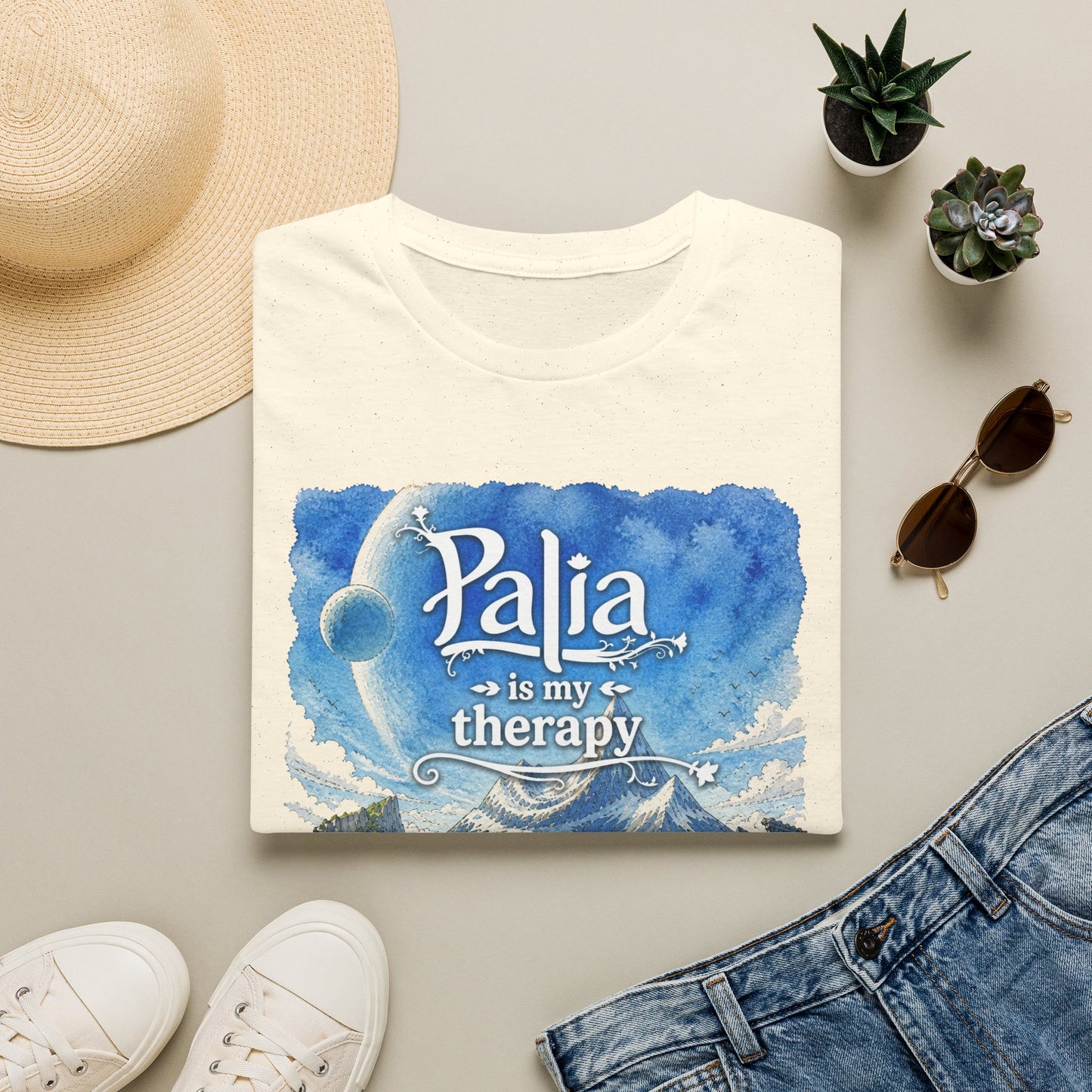 T-Shirt — "Palia Is My Therapy" Palia Inspired Landscape Graphic Tee