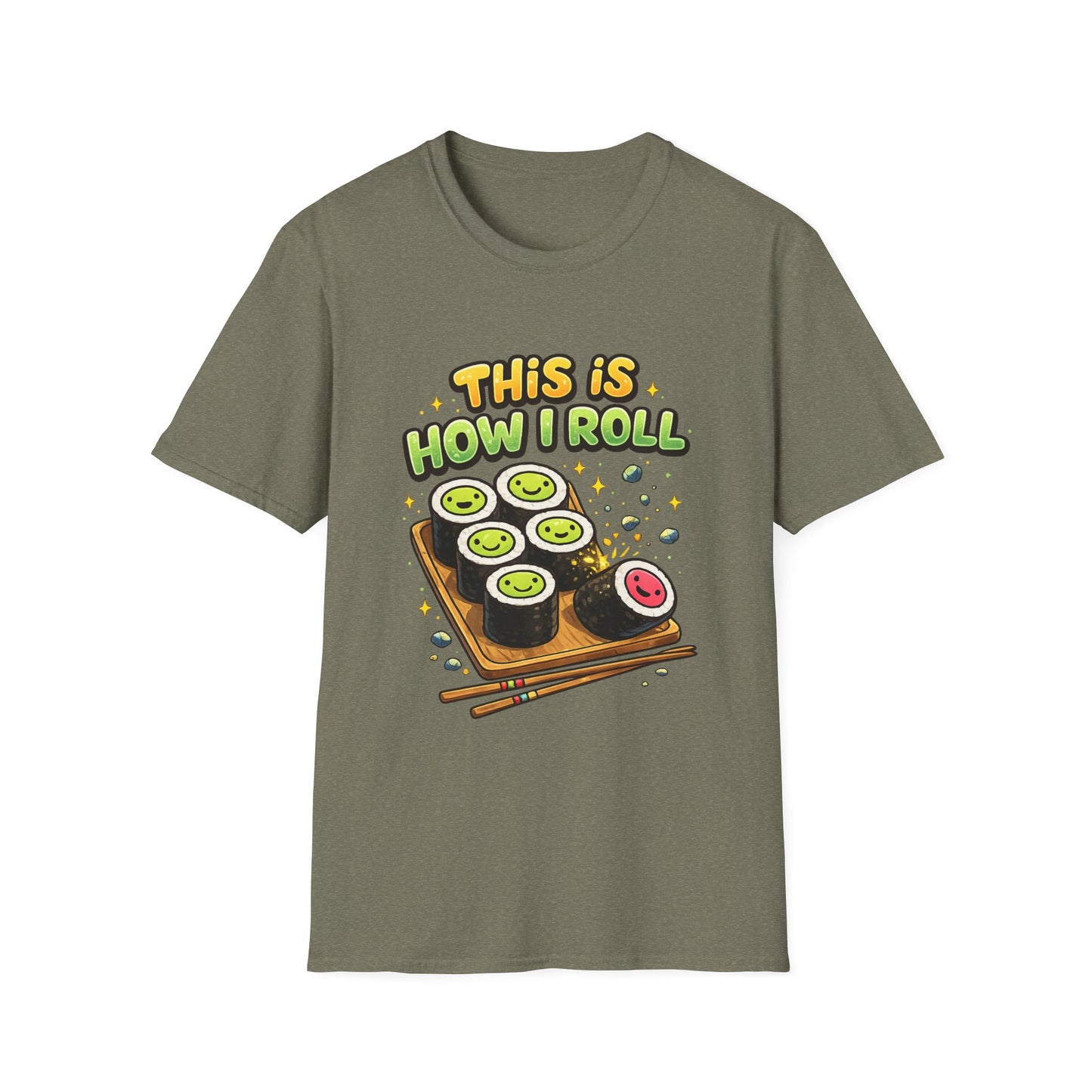 Sushi Lovers Witchsoul Original T-Shirt — "This Is How I Roll" Cute Sushi Graphic Tee