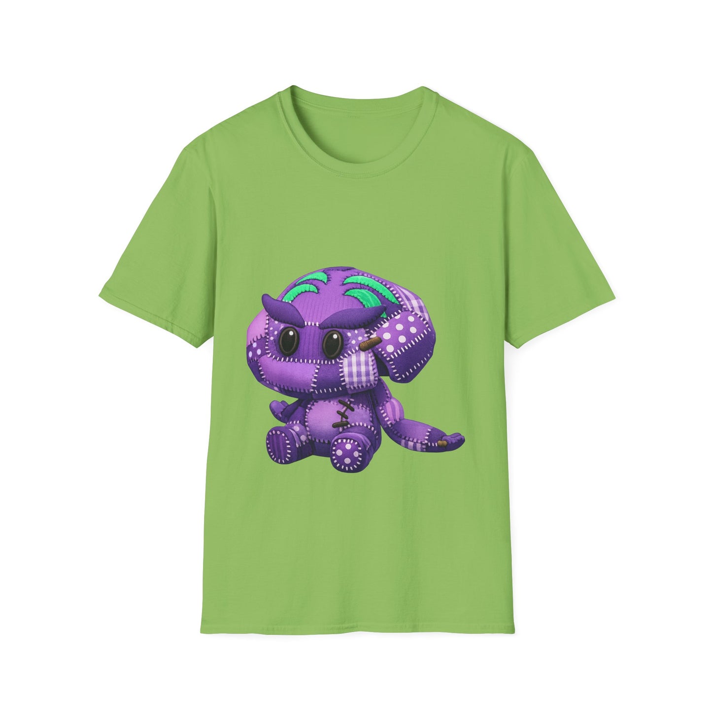 Palia Inspired Elder Shmole Plush Patchwork Style Graphic T Shirt