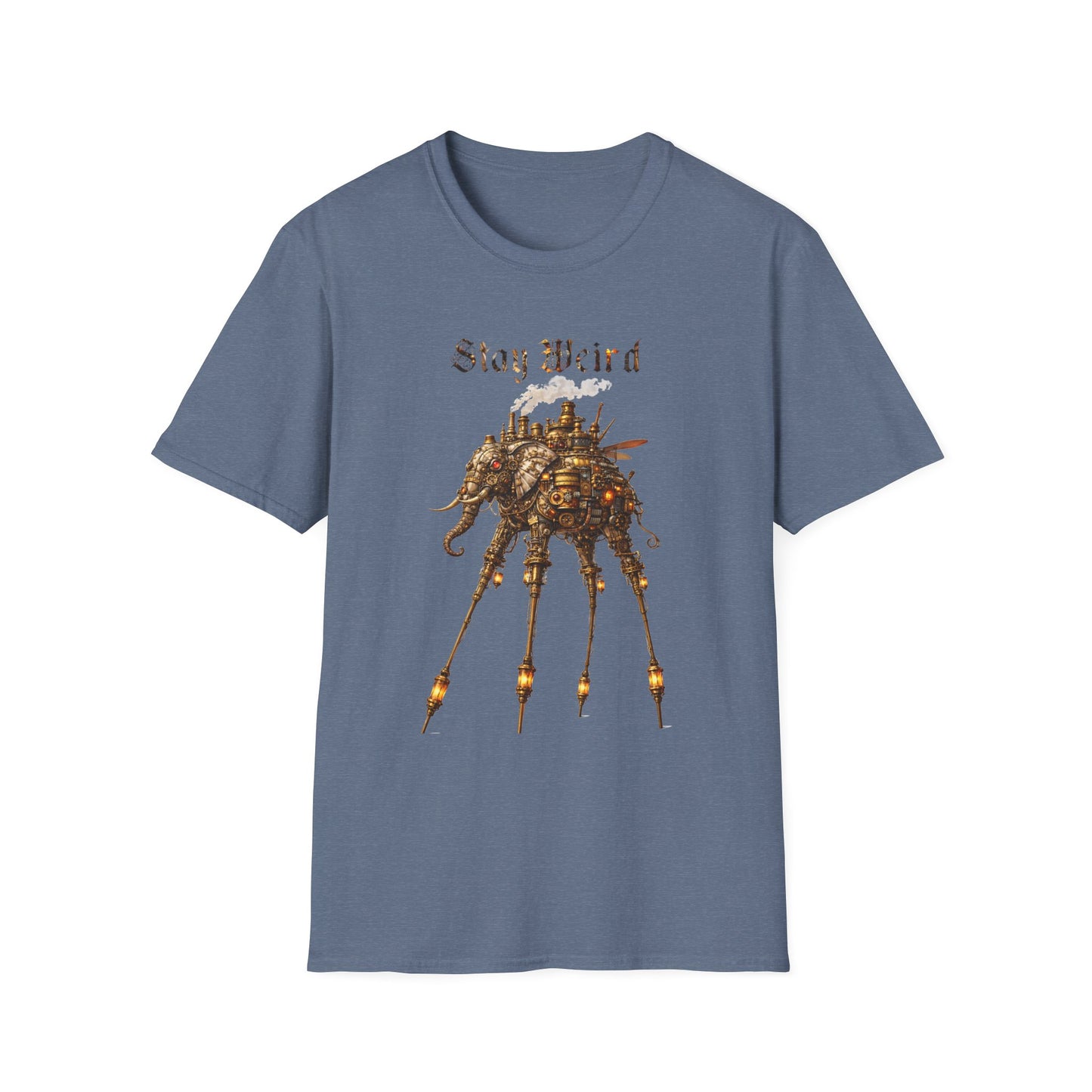 Stay Weird Mechanical Elephant WitchSoul Original T-Shirt — Steampunk Art Tee