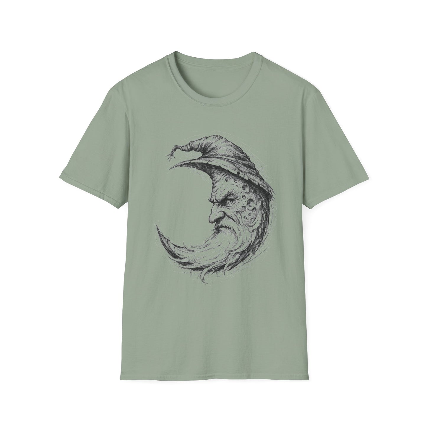 Moon Sage – Witchsoul Originals Tee — Vintage Crescent Moon Wizard Graphic Tee