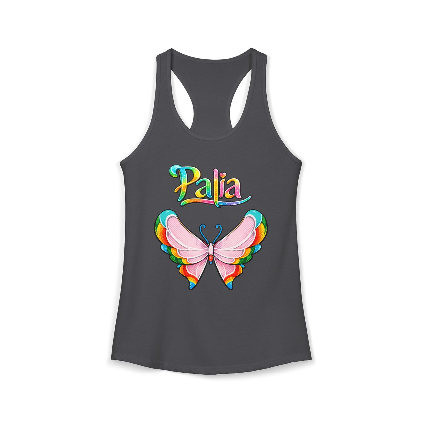 Palia Inspired Rainbow Tipped Butterfly PopArt Graphics Tank Top
