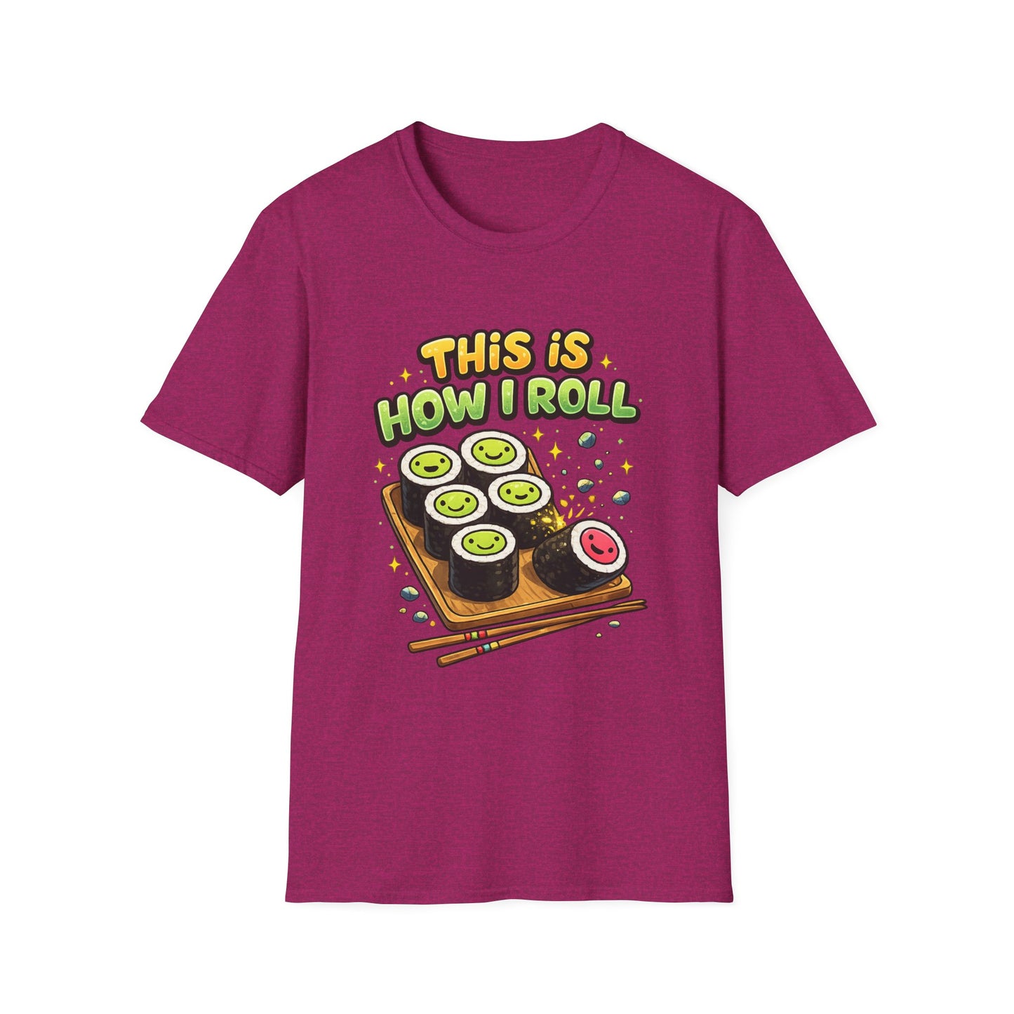 Sushi Lovers Witchsoul Original T-Shirt — "This Is How I Roll" Cute Sushi Graphic Tee