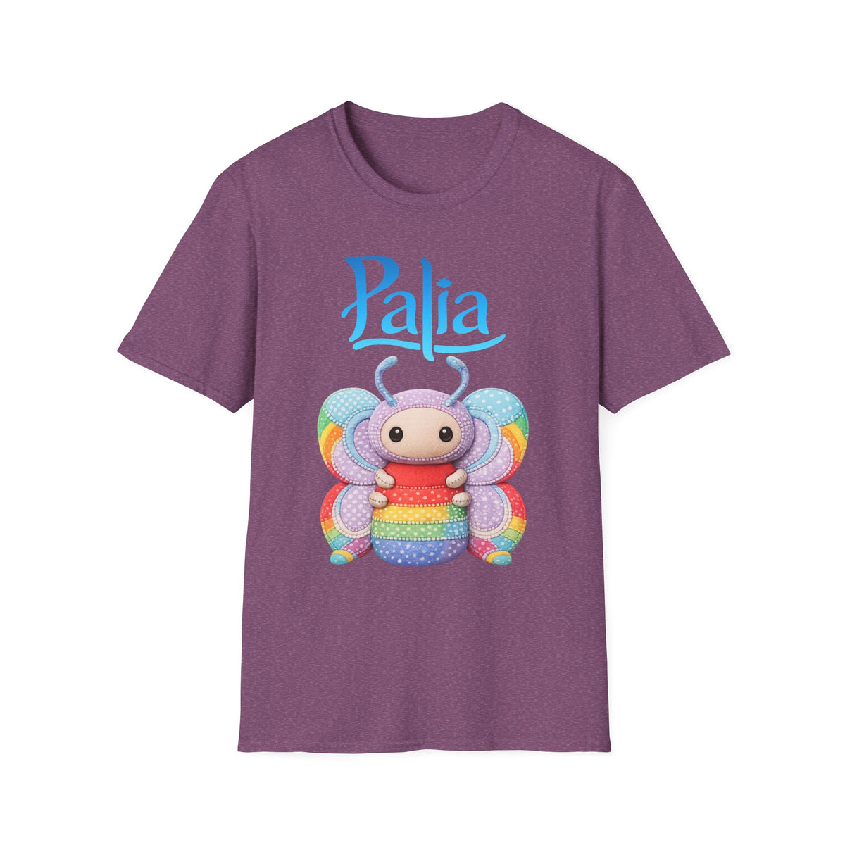 Palia Inspired Rainbow Tipped Butterfly Plush T-Shirt — Colorful RTB Palia Graphic Tee