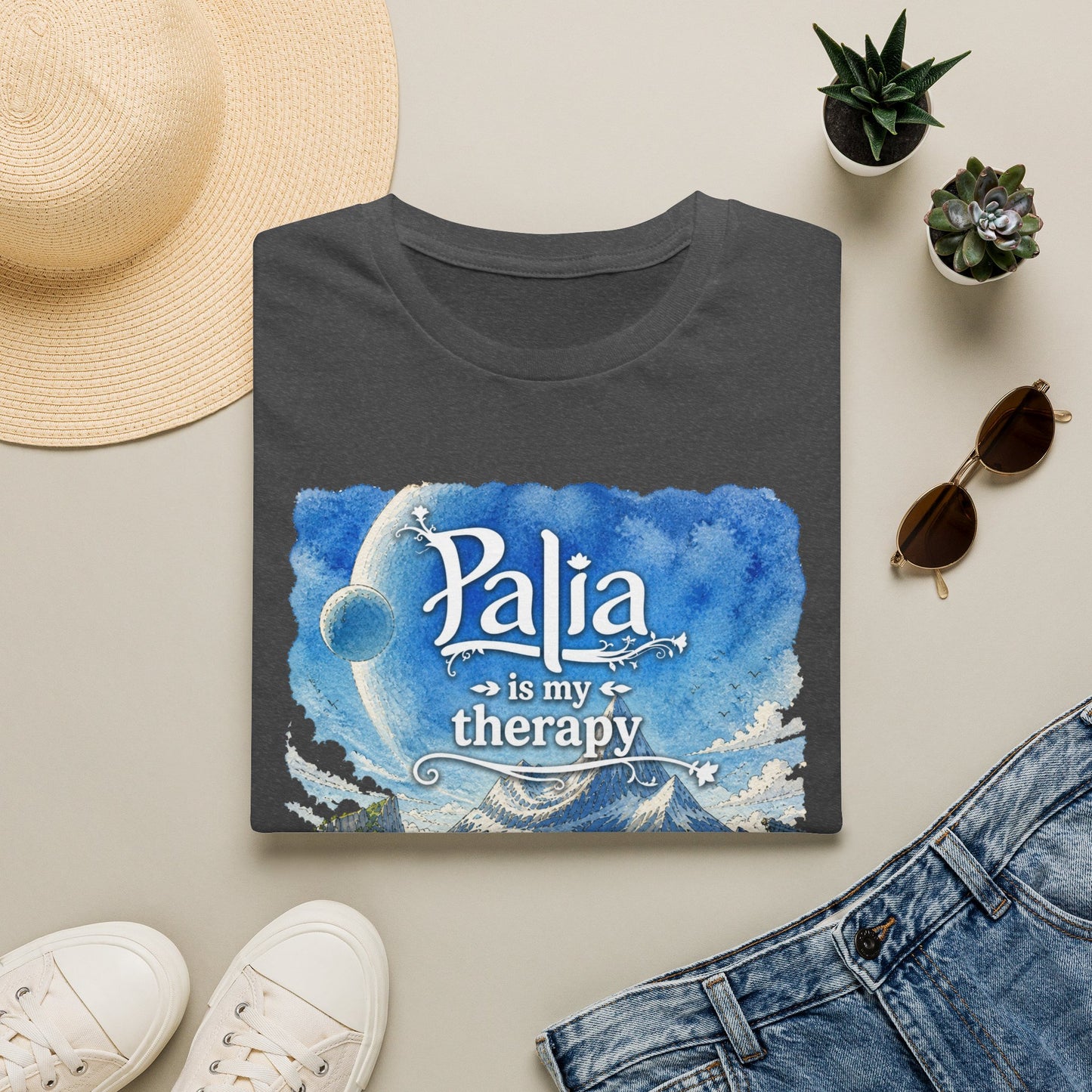 T-Shirt — "Palia Is My Therapy" Palia Inspired Landscape Graphic Tee