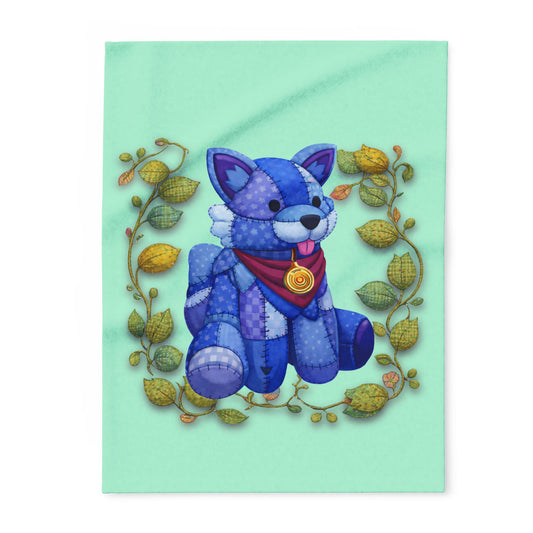 Palia Inspired Tau Plush Patchwork Graphic Fleece Blanket — Cute & Cozy Gifts