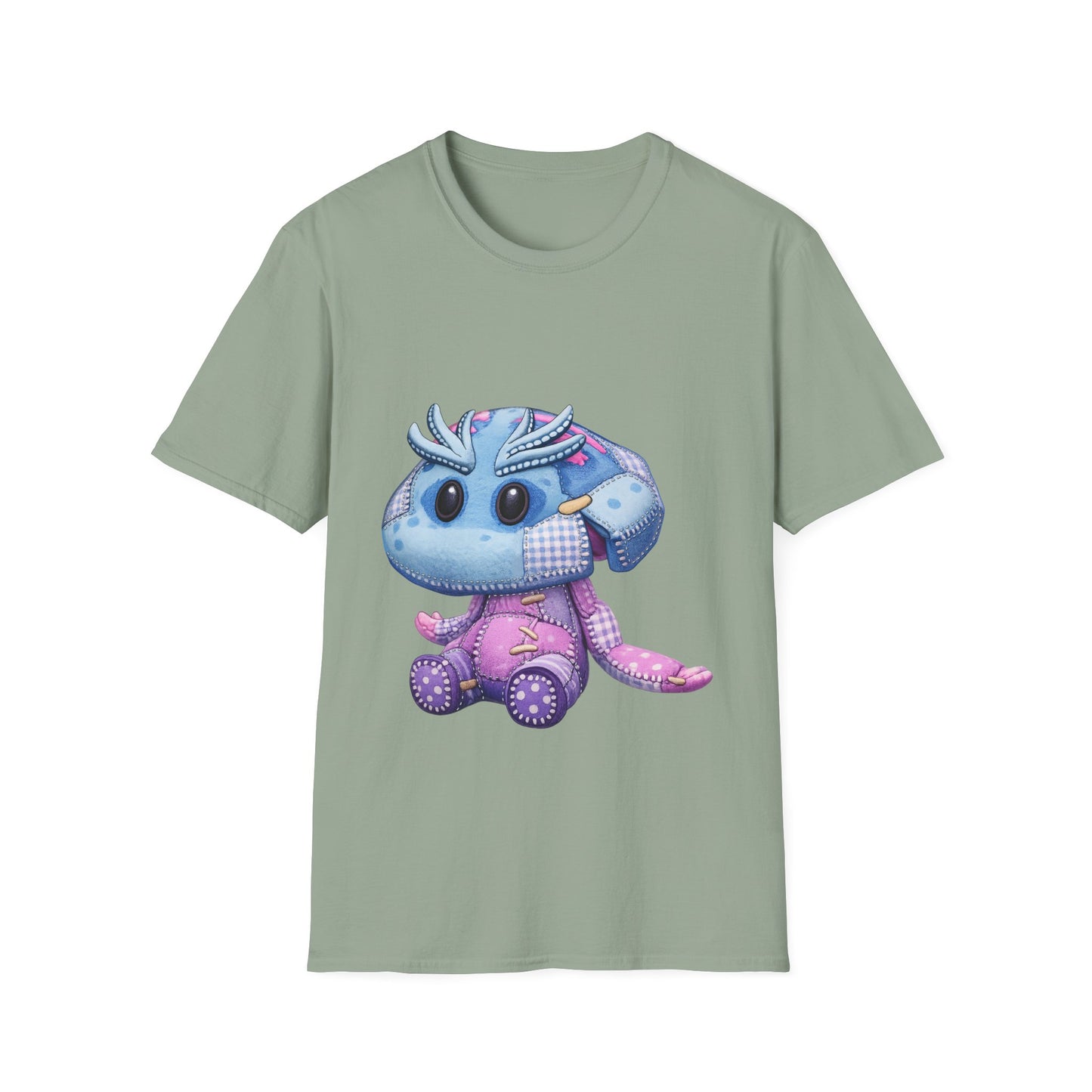 Palia Inspired Shmole Piskii Plush Patchwork Style Graphic Tshirt