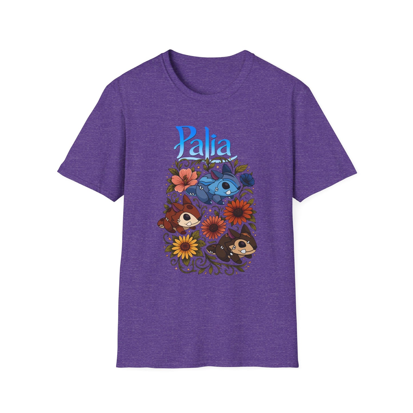 Palia Inspired Chapaa Plushies Floral T-Shirt — Cute Game-Inspired Character Tee