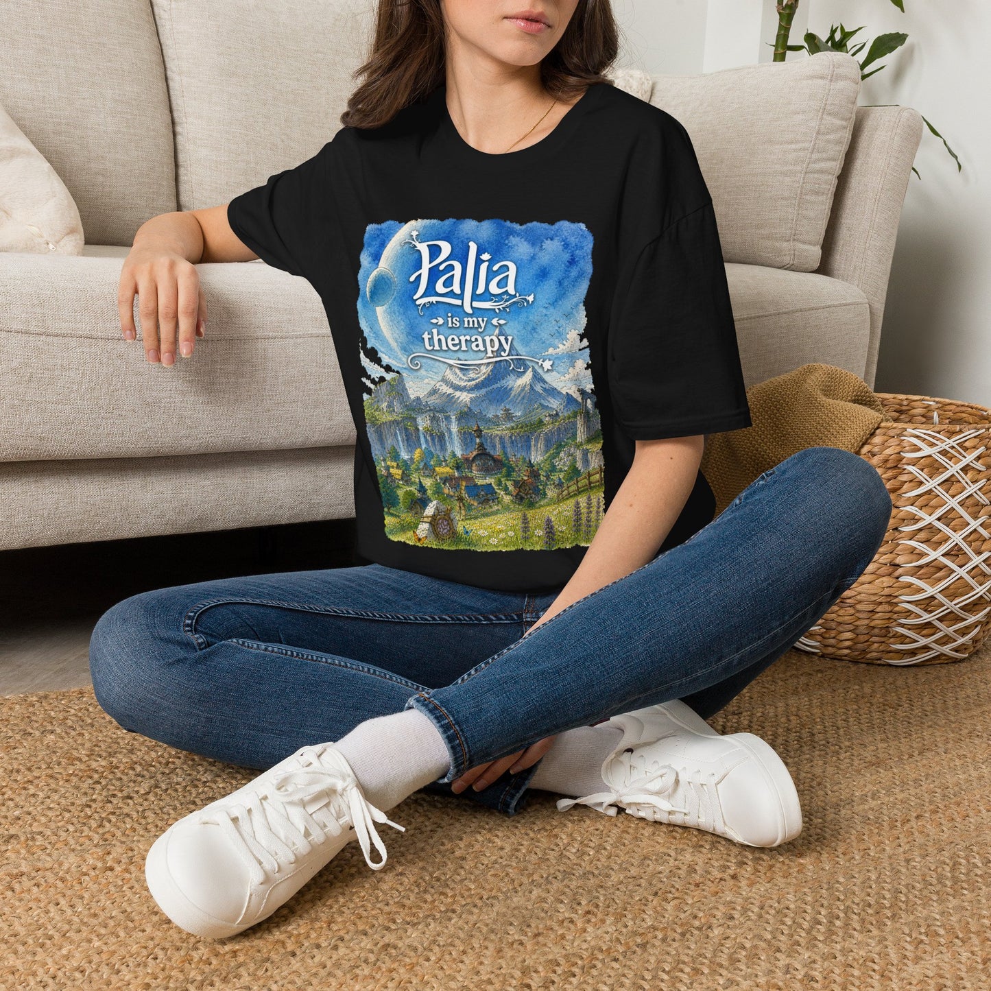 T-Shirt — "Palia Is My Therapy" Palia Inspired Landscape Graphic Tee