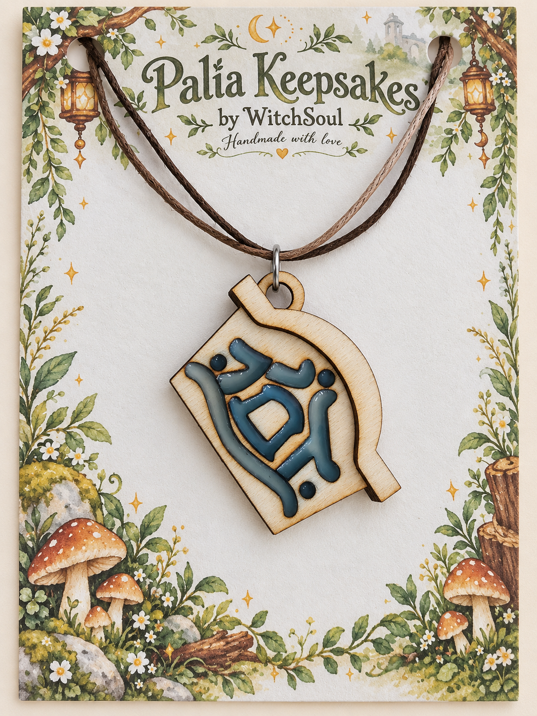 Palia Inspired Broken House Sign Glow-In-The-Dark Necklace