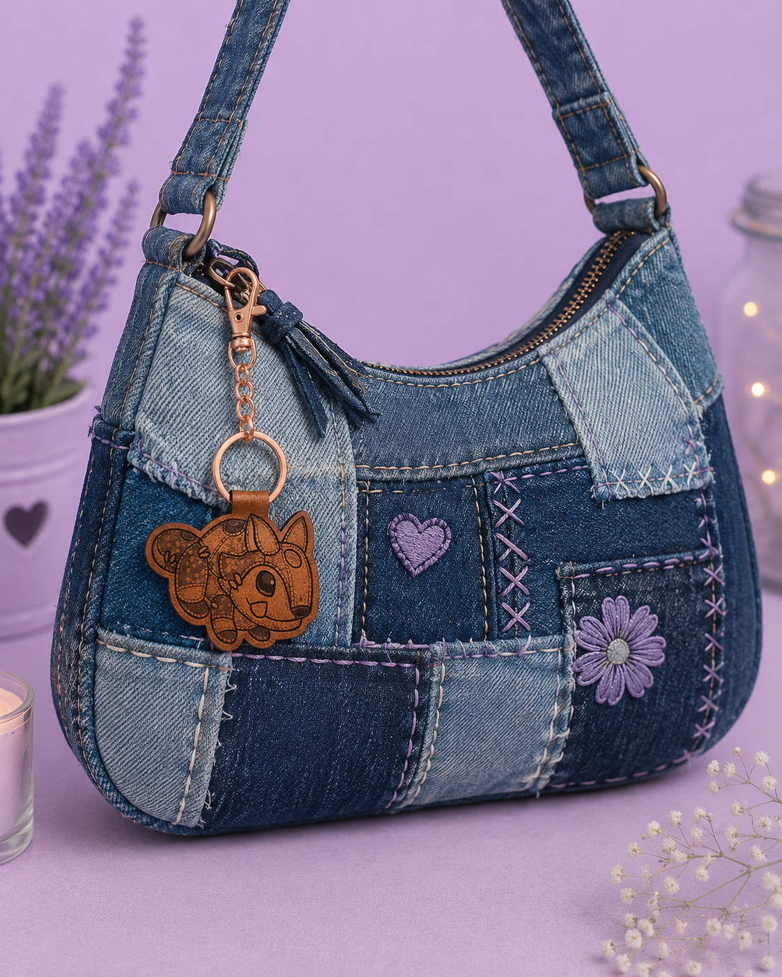 Palia Inspired Tau Patchwork Plush Keychain Bagpack Charm