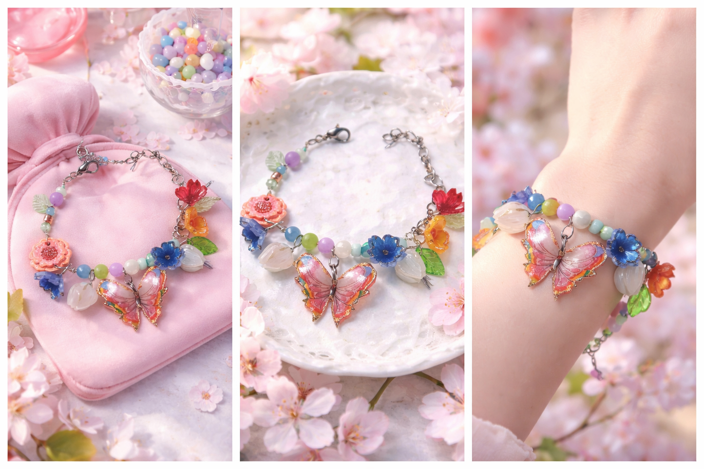 Palia Inspired Rainbow-Tipped Butterfly Bracelet FREE SHIPPING