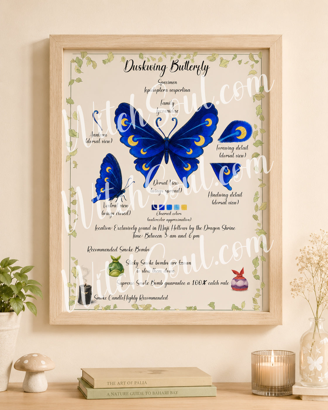 Palia Inspired Duskwing Butterfly Poster – Digital Download