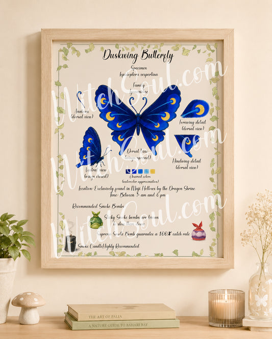 Palia Inspired Duskwing Butterfly Poster – Digital Download