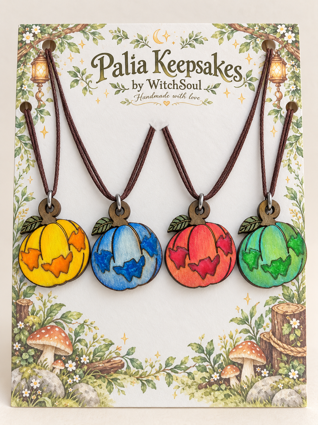 Palia Inspired Jaakcat Spiritfest Ghastly Mask Necklace