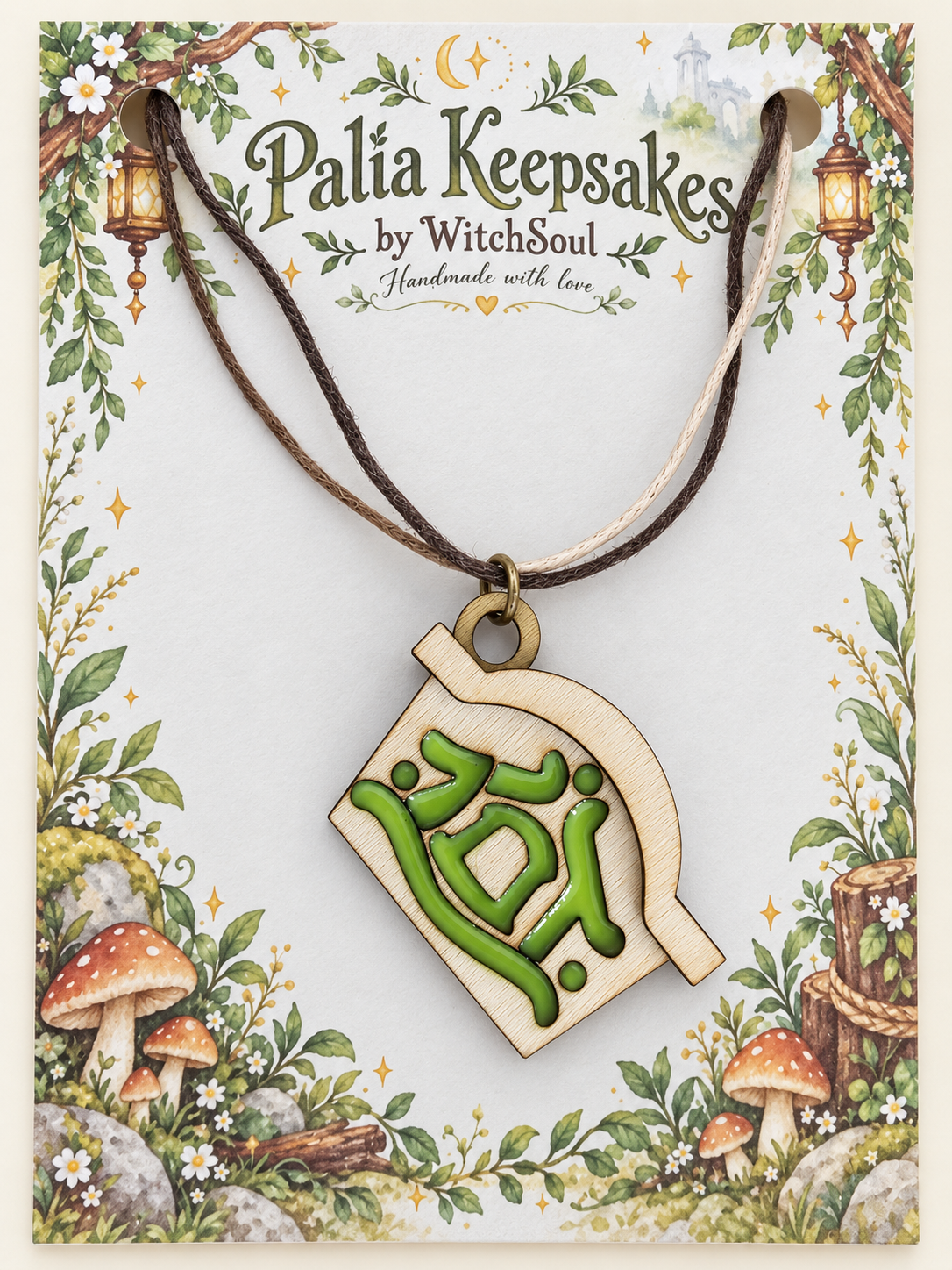 Palia Inspired Broken House Sign Glow-In-The-Dark Necklace