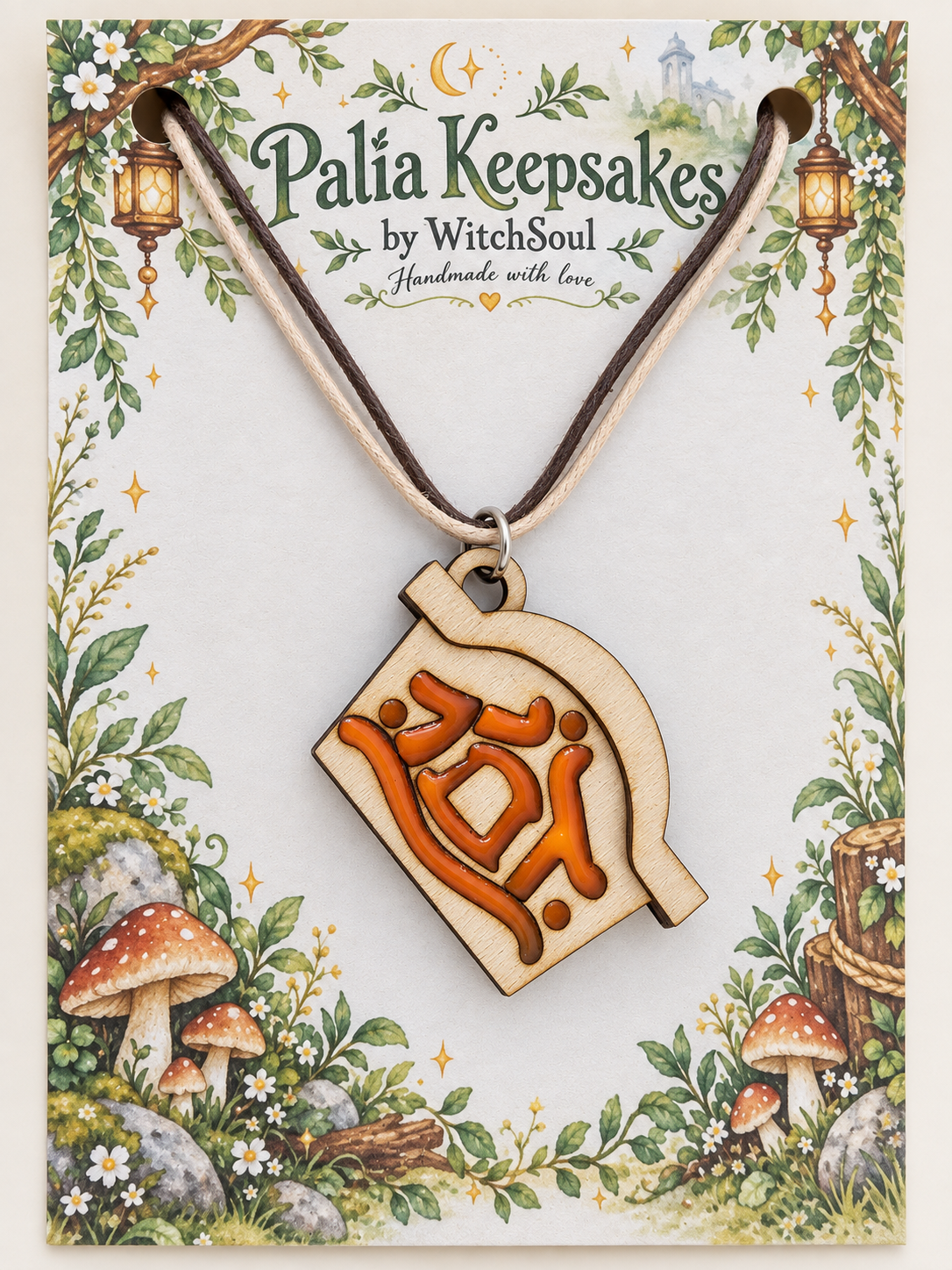 Palia Inspired Broken House Sign Glow-In-The-Dark Necklace