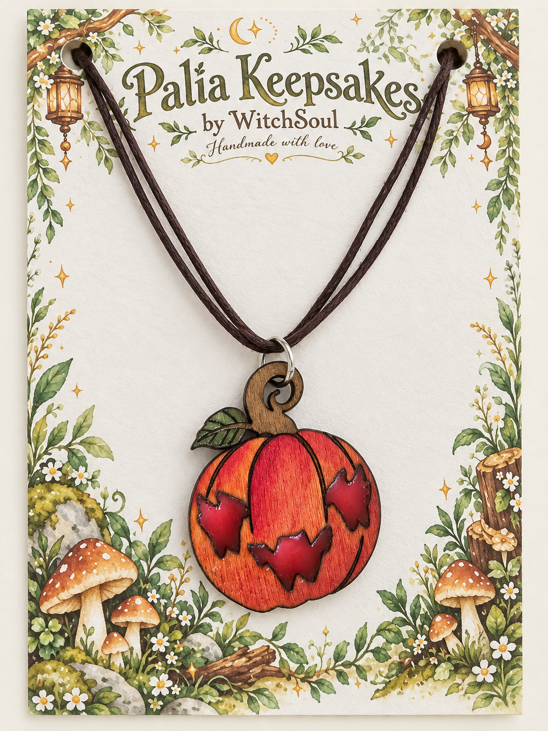 Palia Inspired Jaakcat Spiritfest Ghastly Mask Necklace