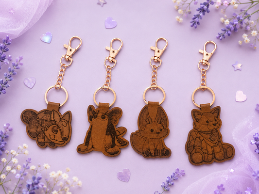 Palia Inspired Tau Patchwork Plush Keychain Bagpack Charm