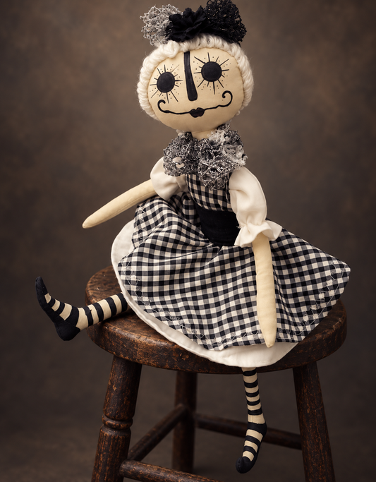 One-of-a-Kind Creepy-Cute Handmade Art Doll