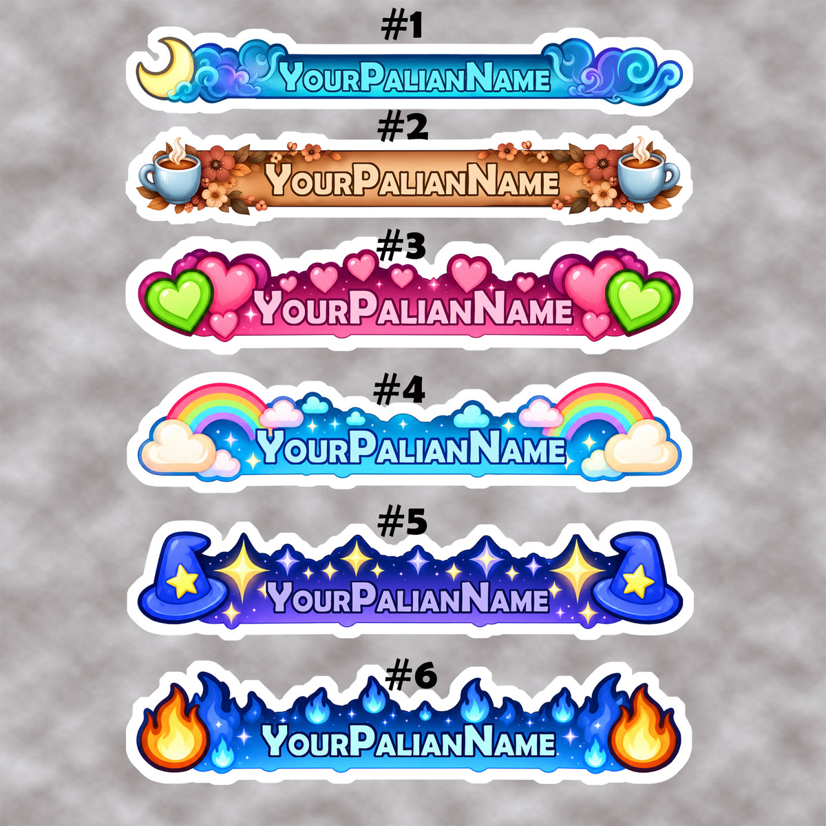 Palia Inspired Nameplate Sticker