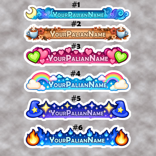 Palia Inspired Nameplate Sticker