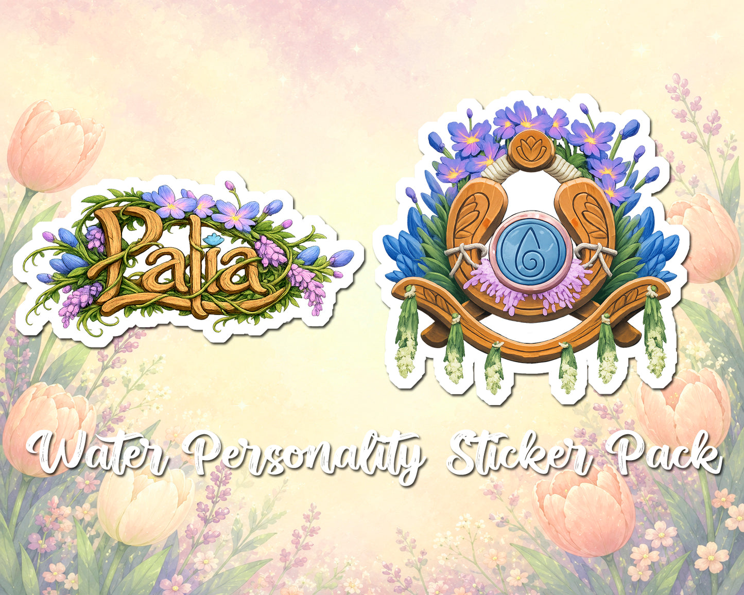 Palia Inspired Water Type Personality Sticker Pack