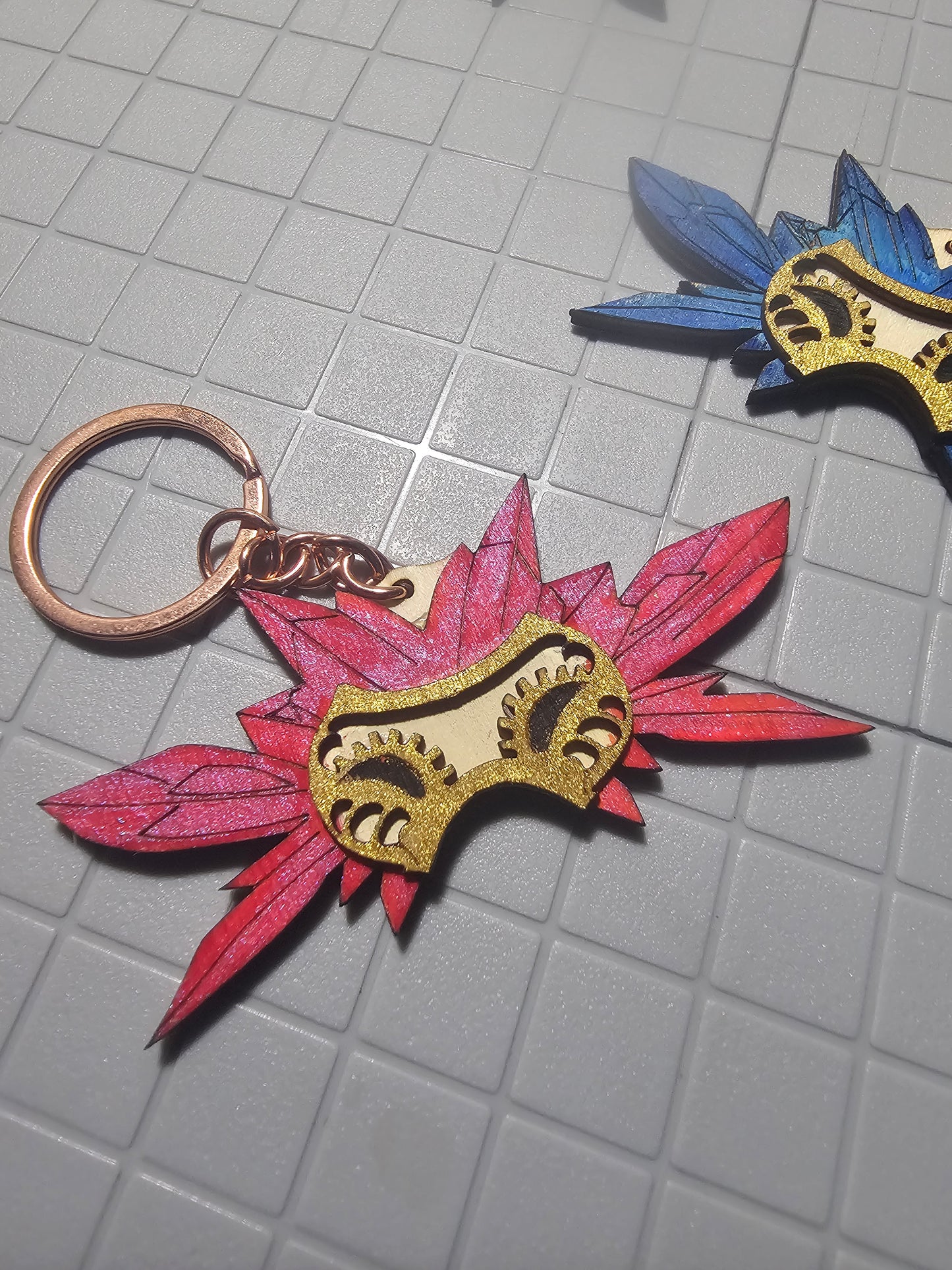 Palia Inspired Royal Highlands Flow Mask Keychain Bag Charm Handmade