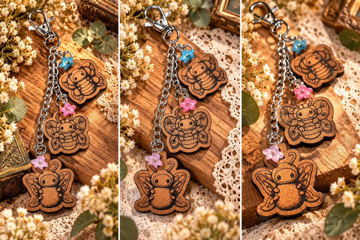 Palia Inspired RTB Duskwing and Shimmerfly Plushies Keychain/Bag Charm